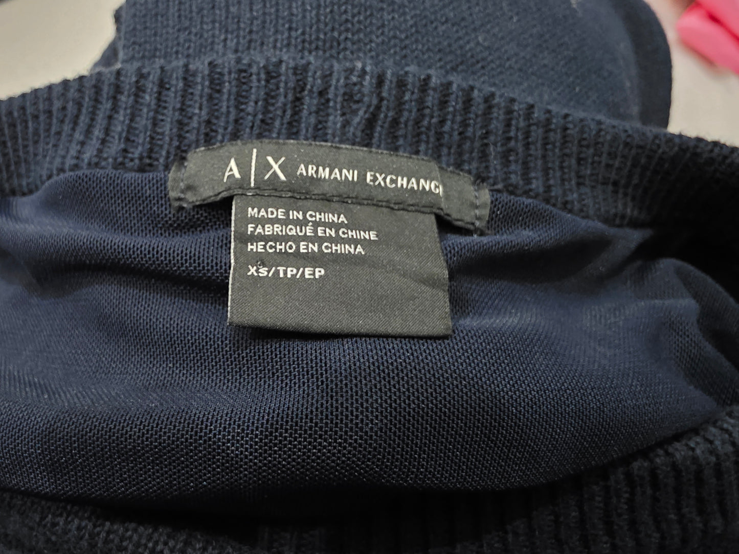 Blusa Armani Exchange Xs Azul Marino Manga Larga De Mujer