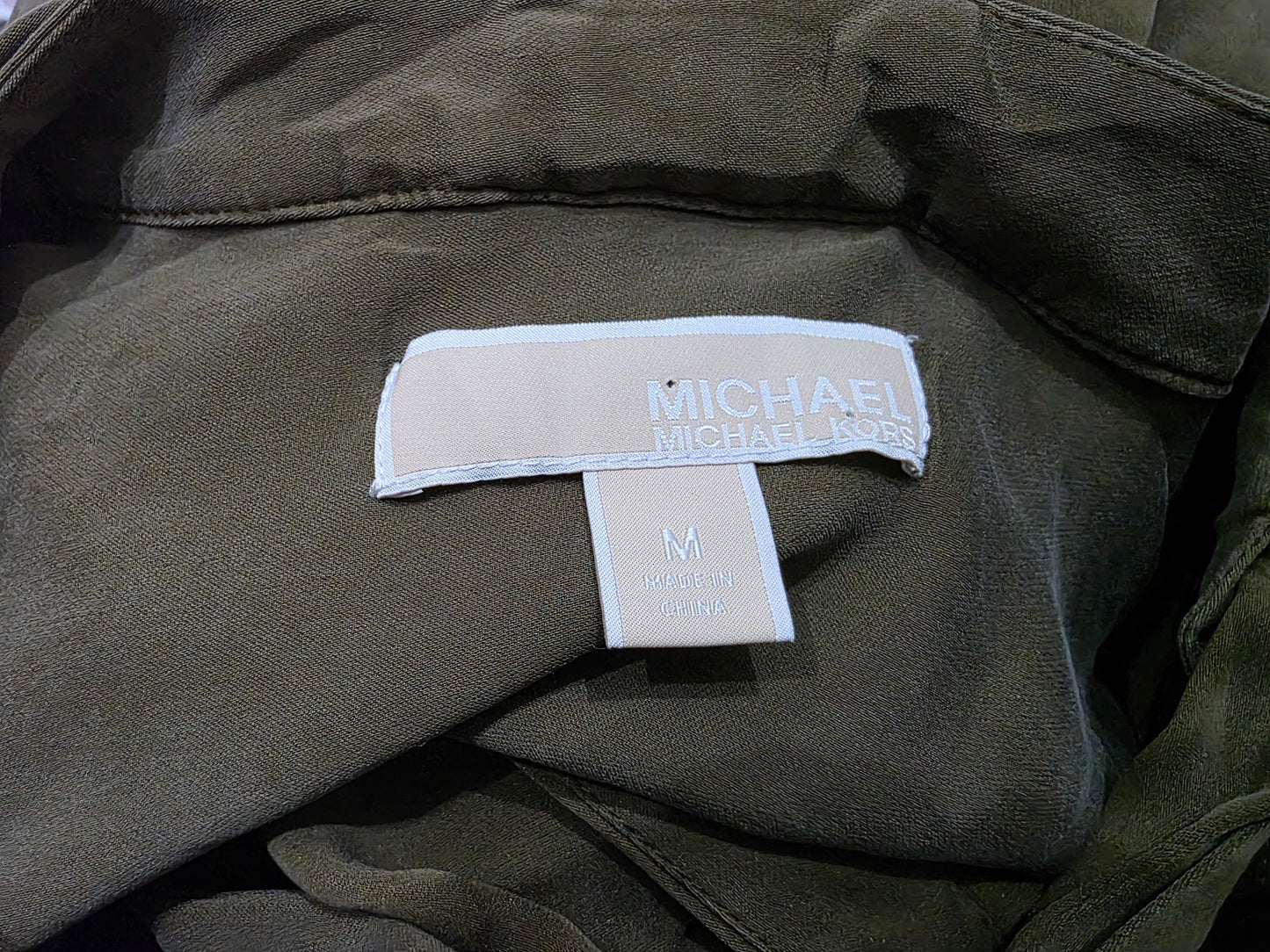 Blusa Michael Kors De Mujer Manga Larga Mediana Verde Opaco