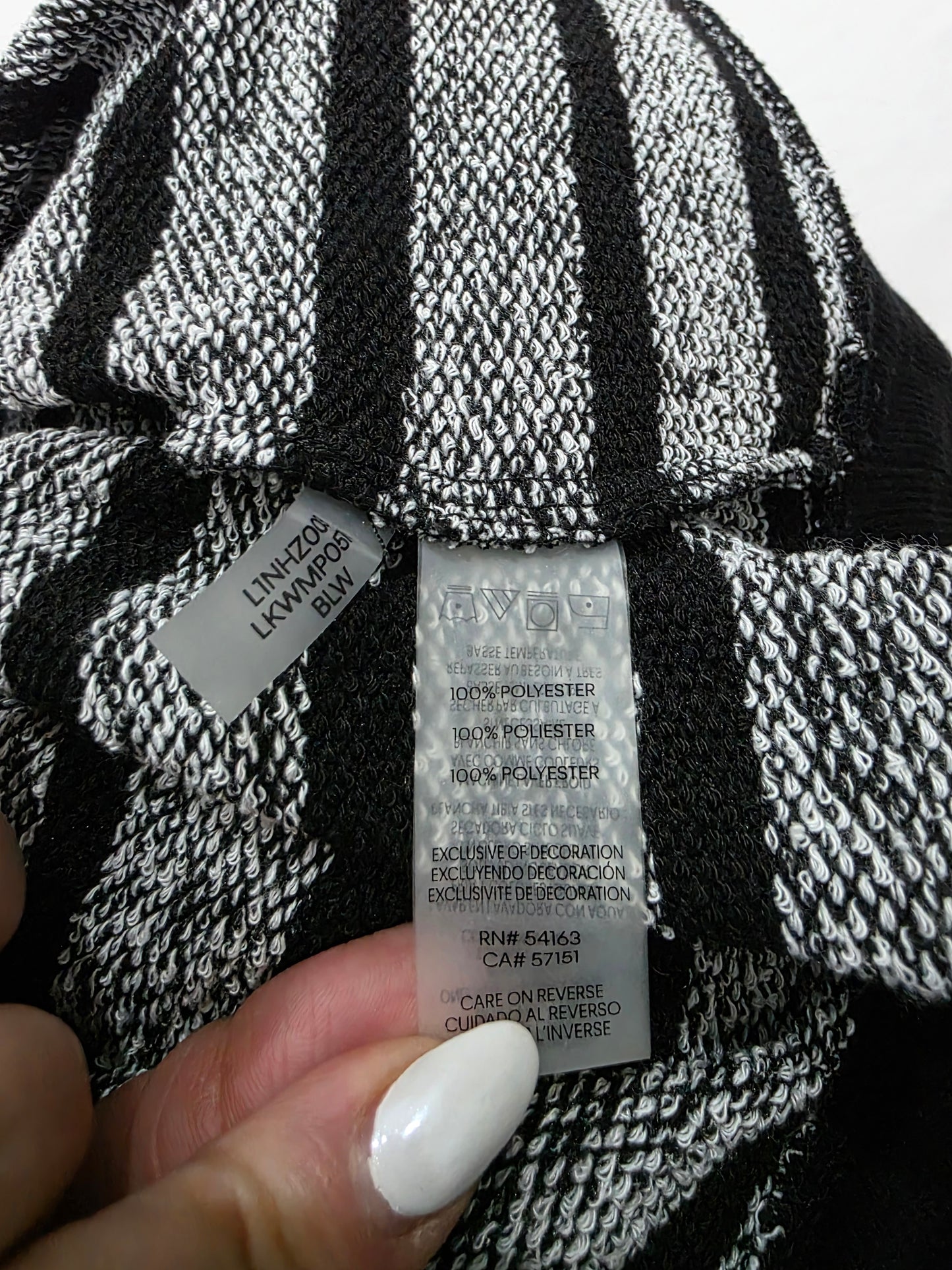 Blusa Karl Lagerfeld de Mujer manga larga gris/negro rayada