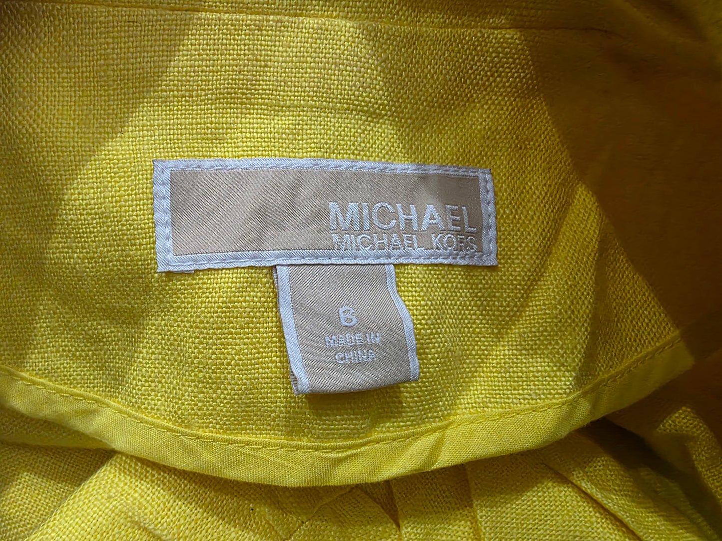 Blazer amarillo Michael Kors de Lino talla 6