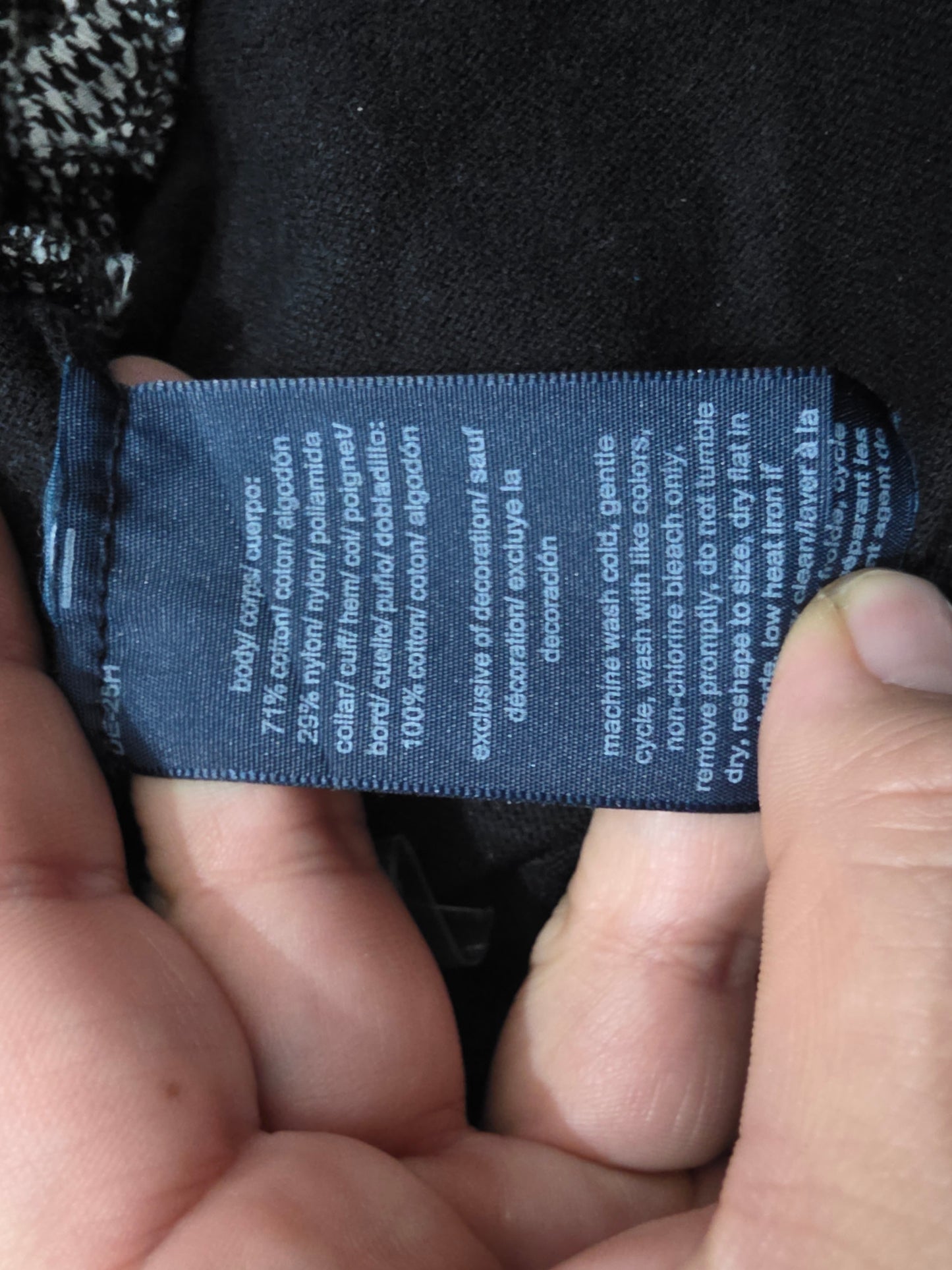 Blusa Tommy Hilfiger negra/gris de Mujer talla 3X