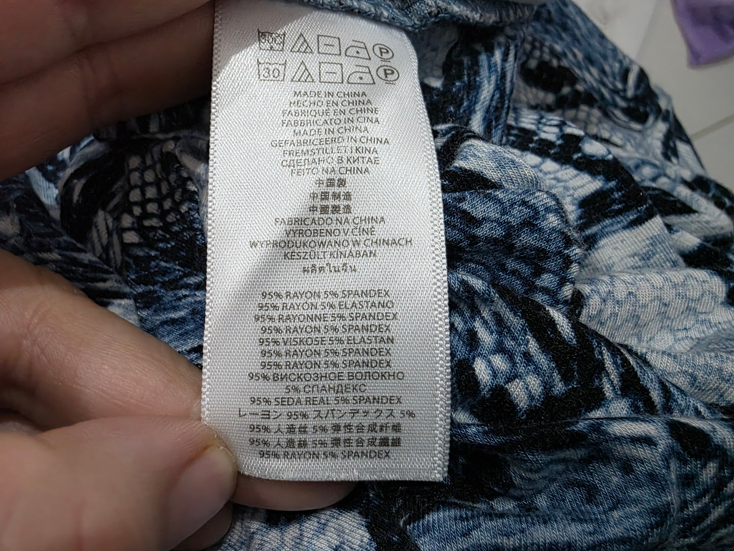 Blusa Michael Kors Manga corta con figuras azules de Mujer