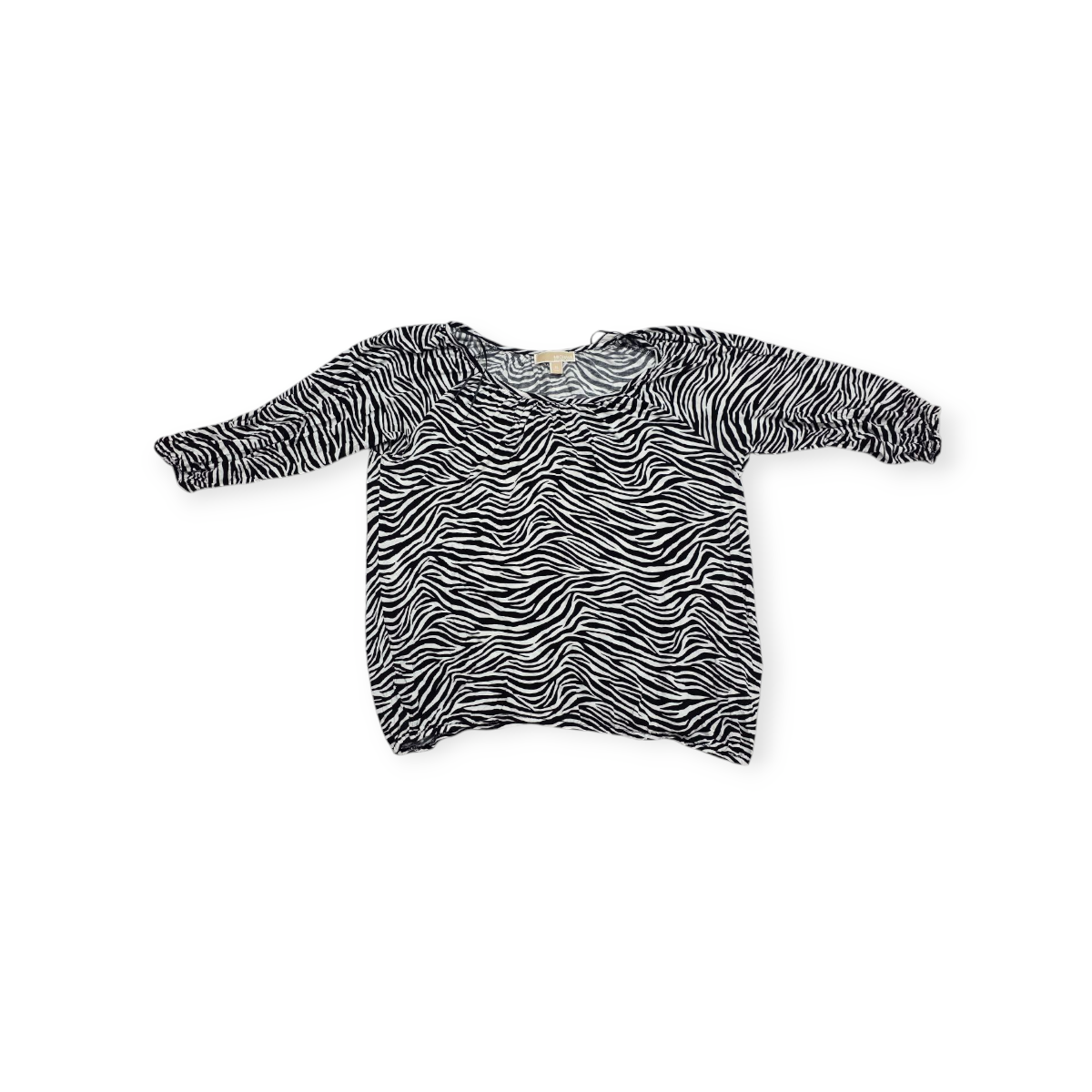 Blusa Michael Kors Xgrande Xl Animal Print Blanco Con Negro