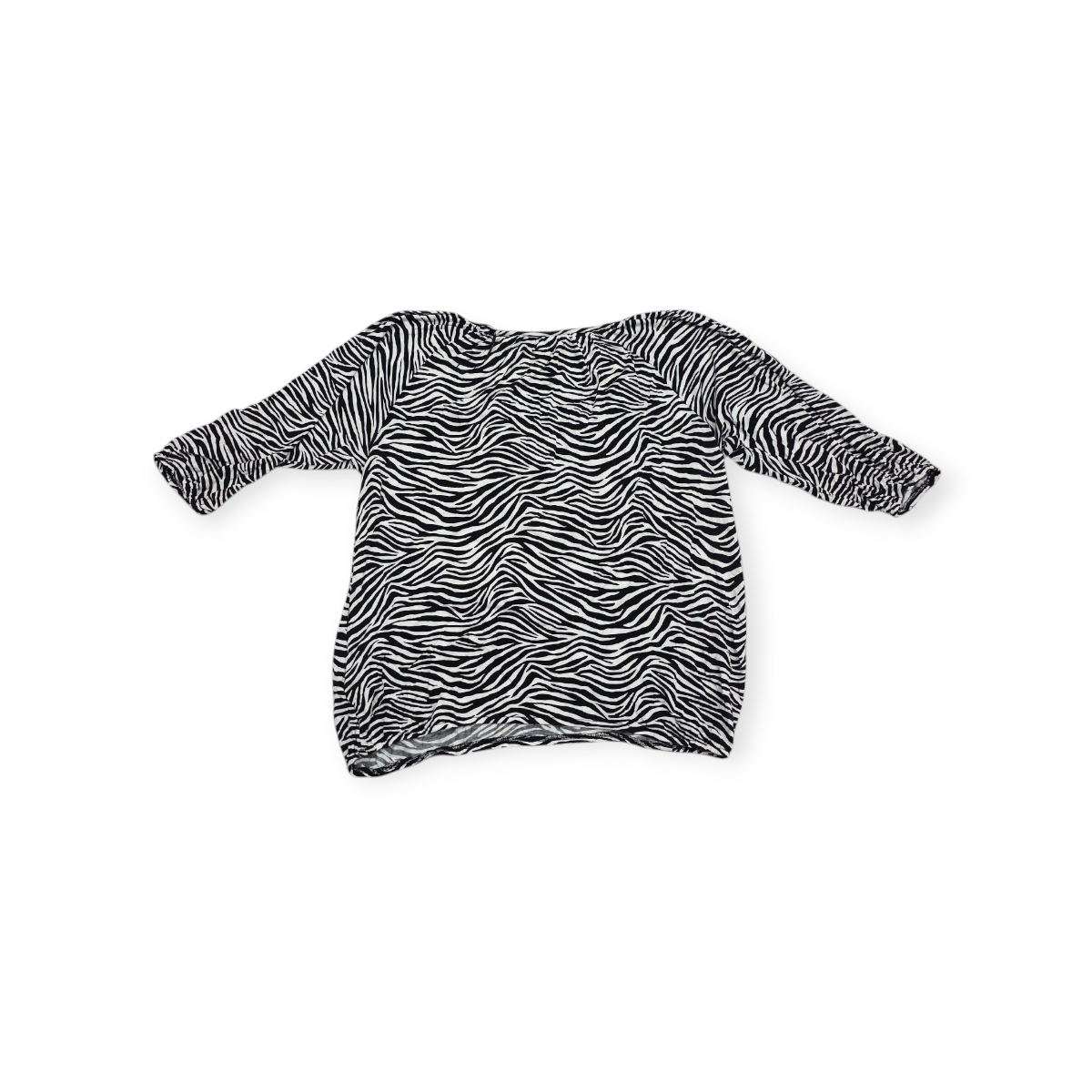 Blusa Michael Kors Xgrande Xl Animal Print Blanco Con Negro