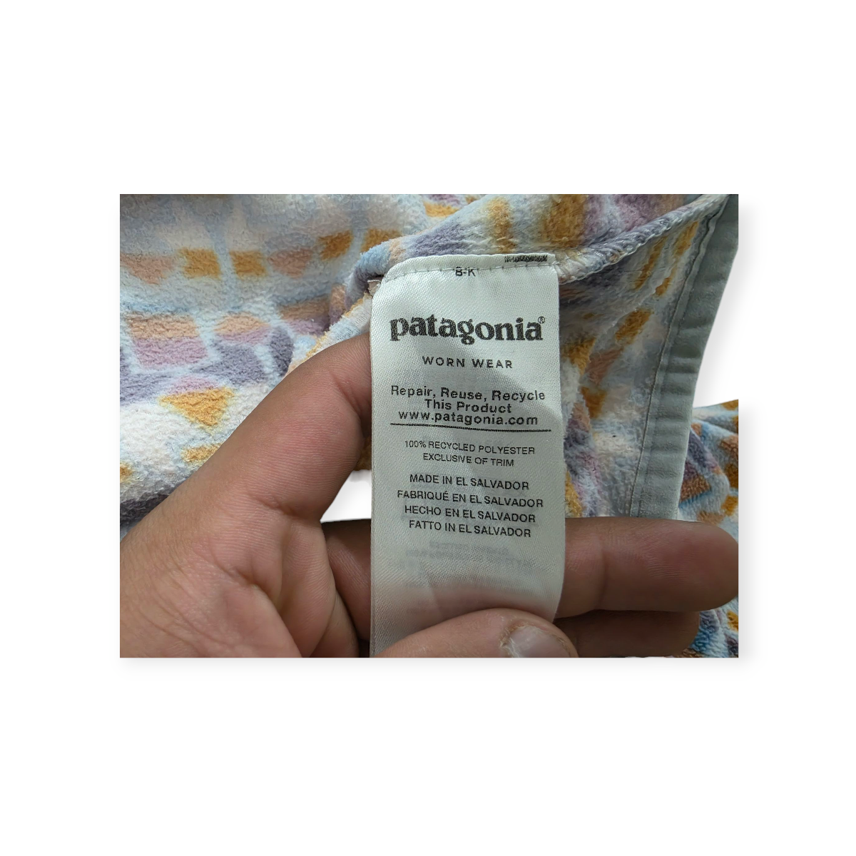 Chamarra Ligera Patagonia Chico S Azul Claro Con Cafe