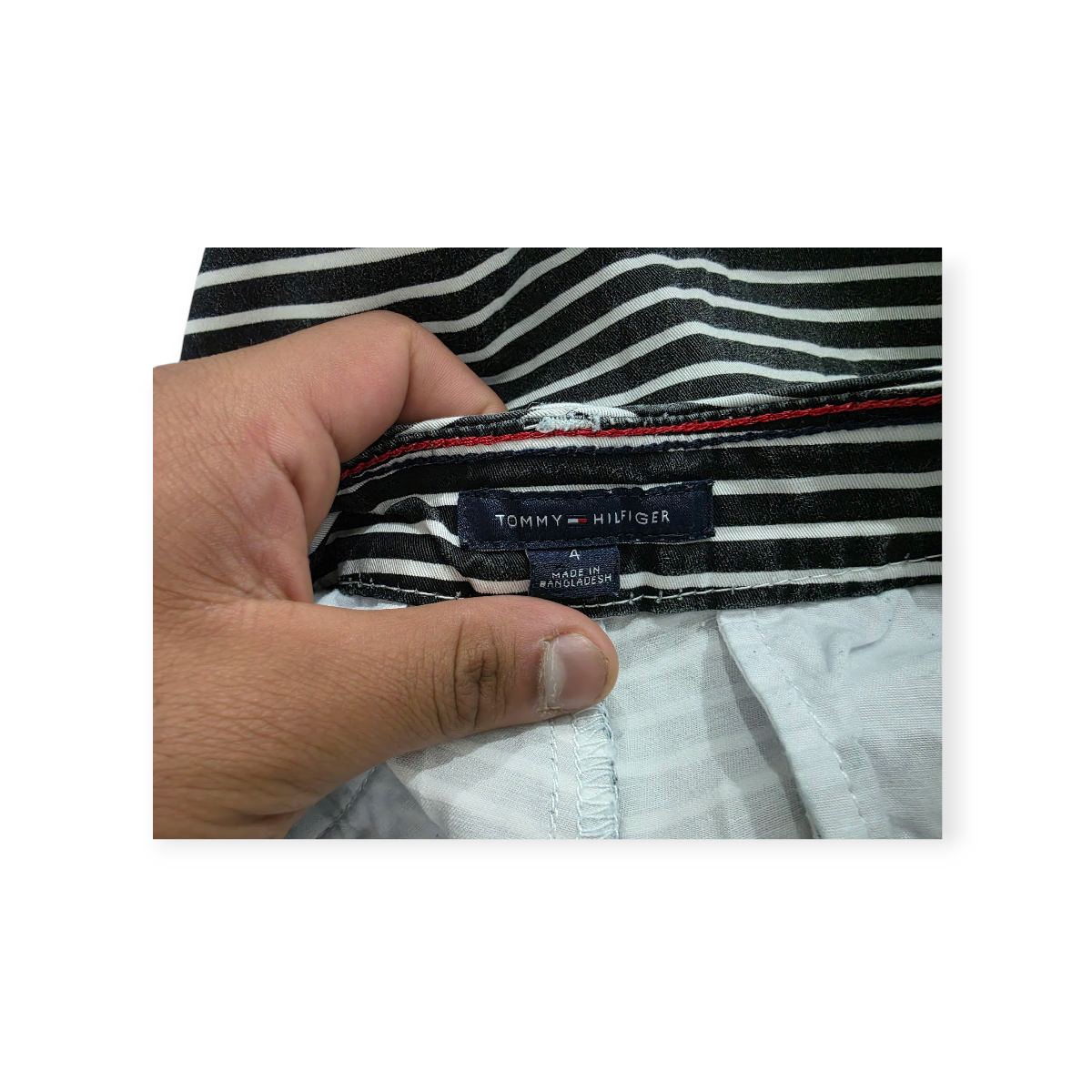 Short Tommy Hilfiger Talla 4 Azul Rayado