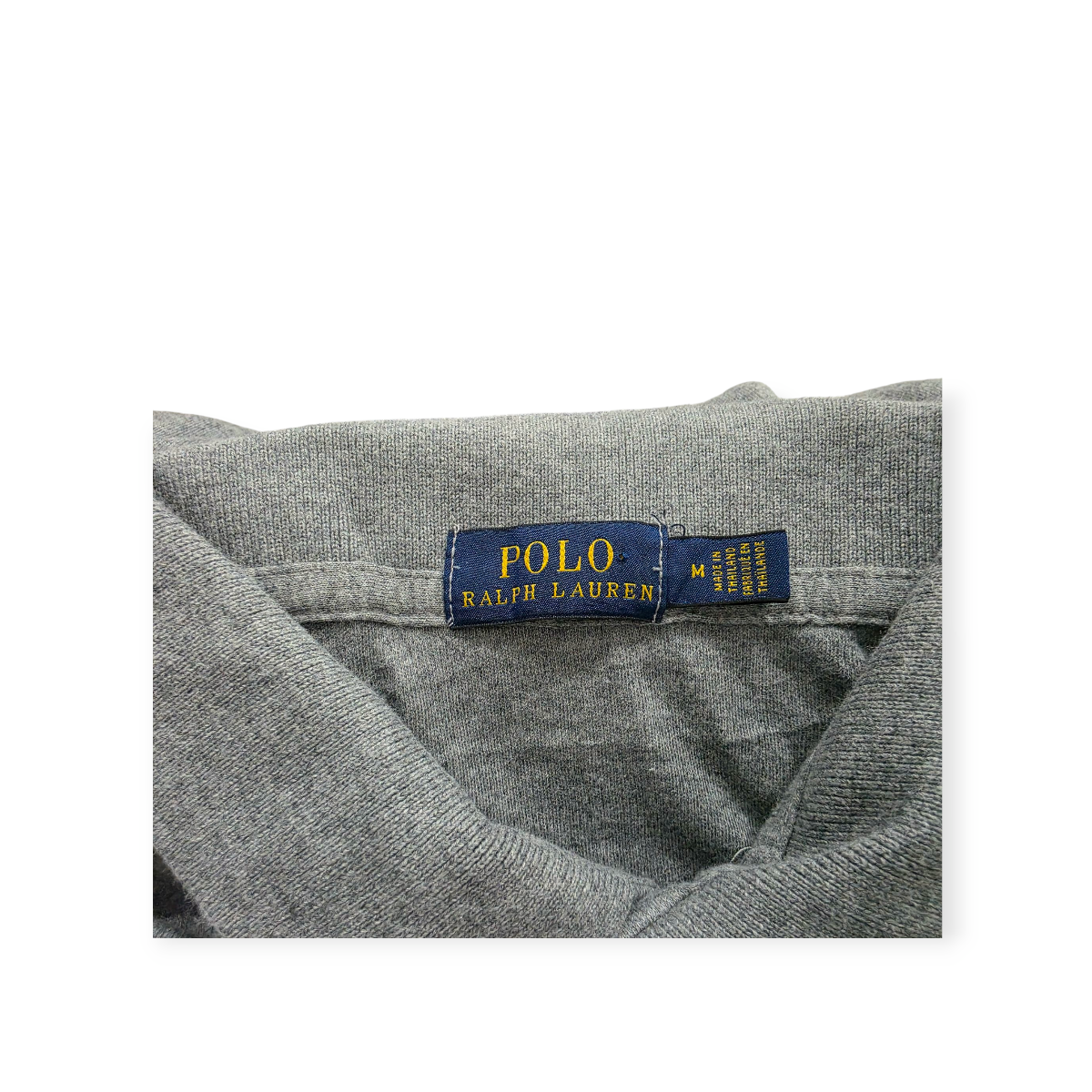 Playera Polo Ralph Lauren Mediana M Gris Con Pony Blanco