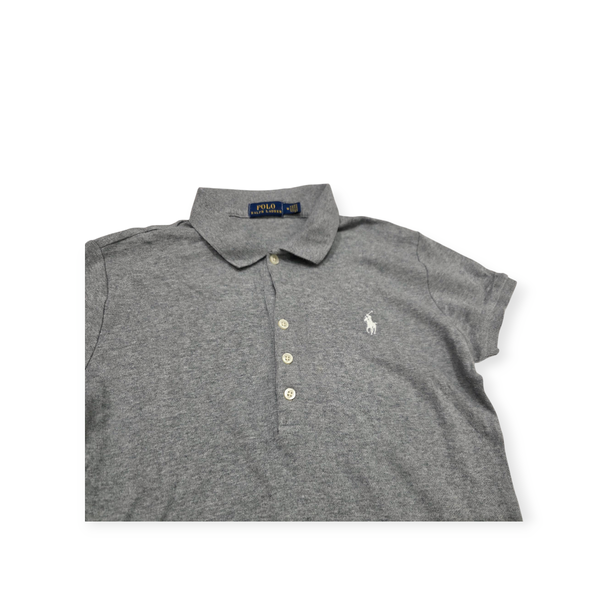 Playera Polo Ralph Lauren Mediana M Gris Con Pony Blanco