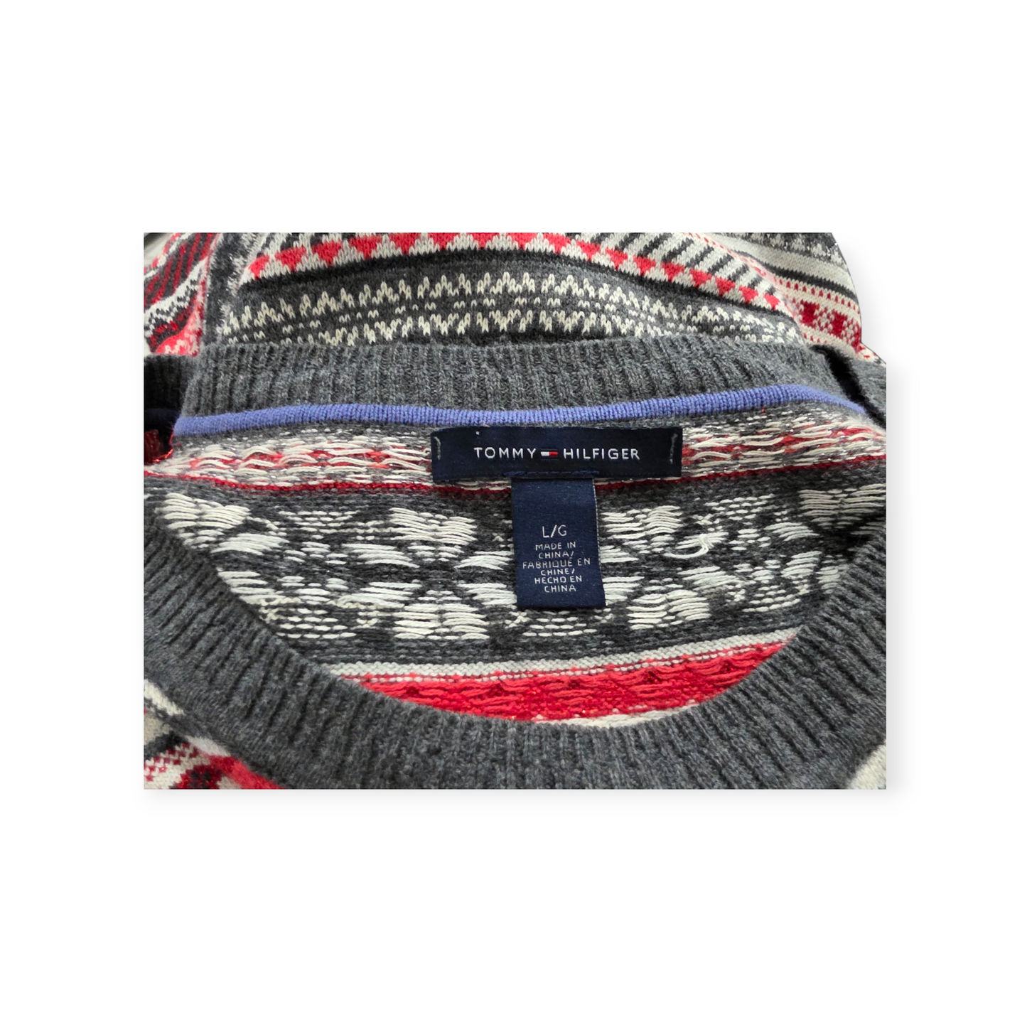 Vestido Tommy Hilfiger Grande L Rayado Azul/rojo/blanco