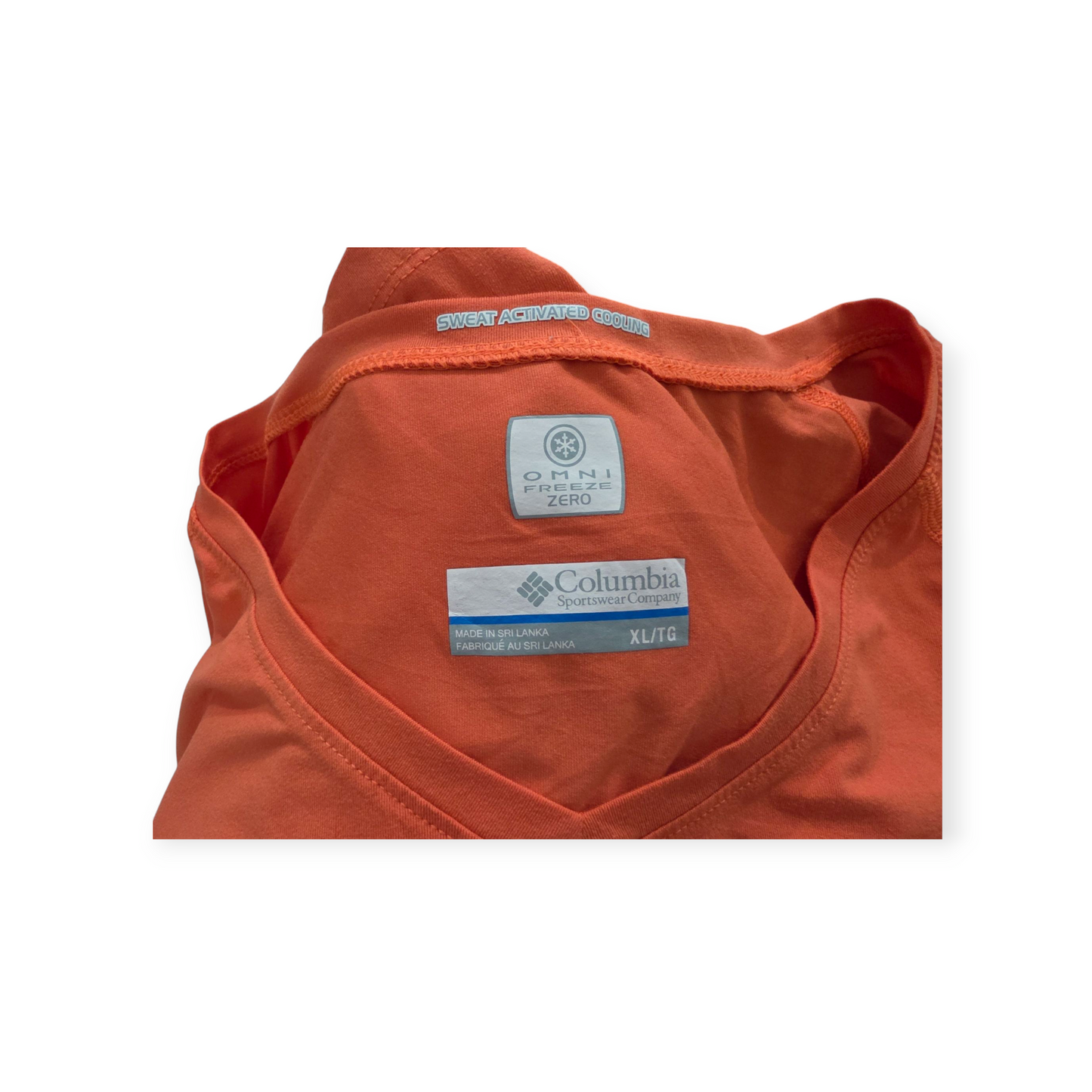 Playera Columbia Xgrande Xl Naranja Omni Freezr