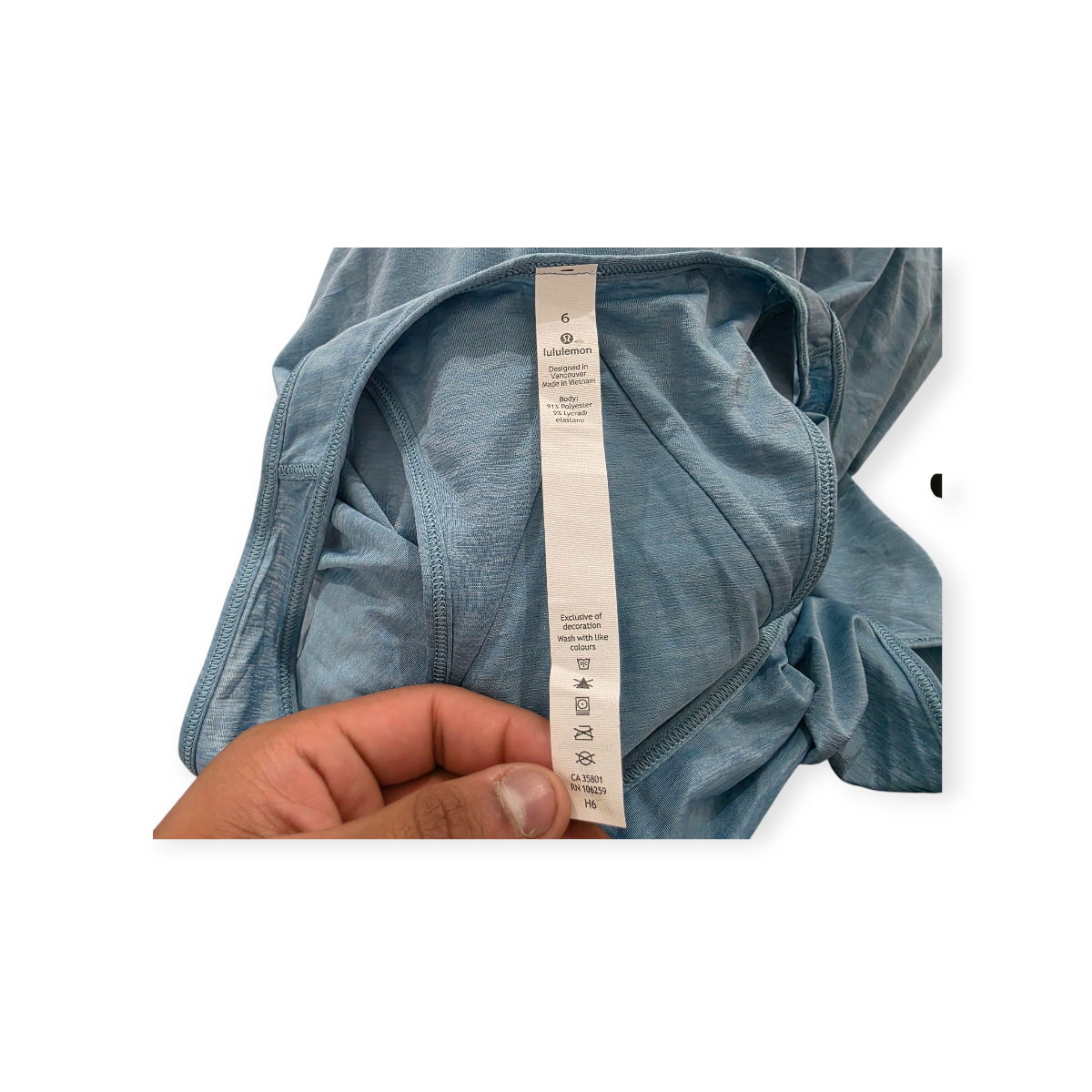 Playera Lululemon Talla 6 Azul Acero