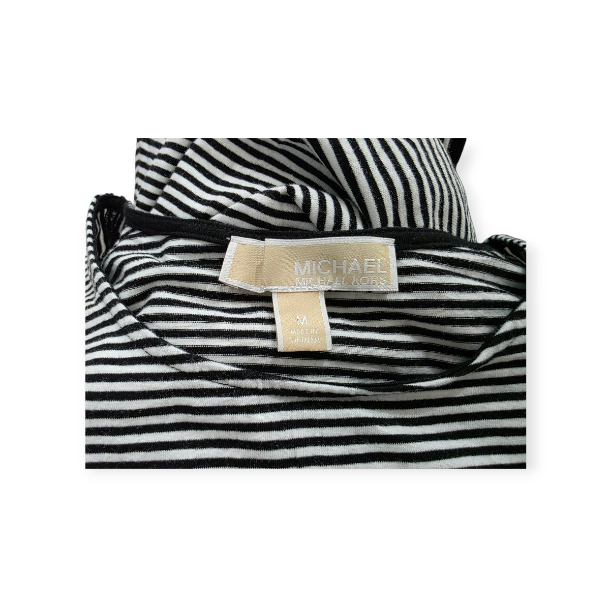 Playera Michael Kors Mediana M Lineas Blanco Negro