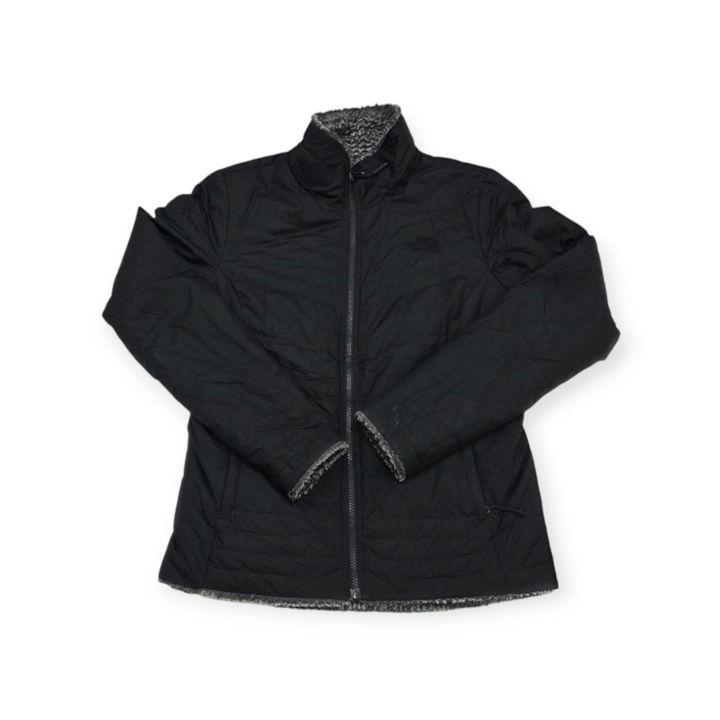 Chamarra Doble Vista The North Face Chico S Negra Con Gris