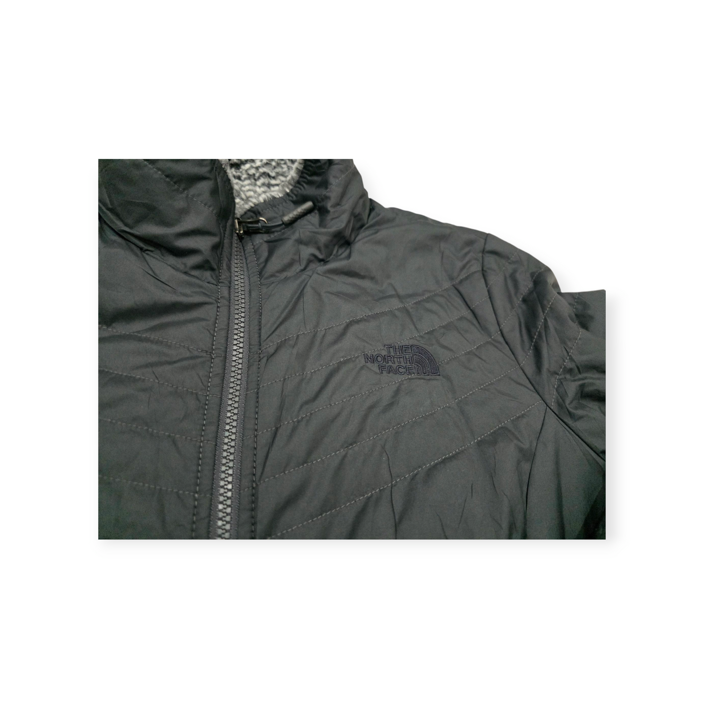 Chamarra Doble Vista The North Face Chico S Negra Con Gris
