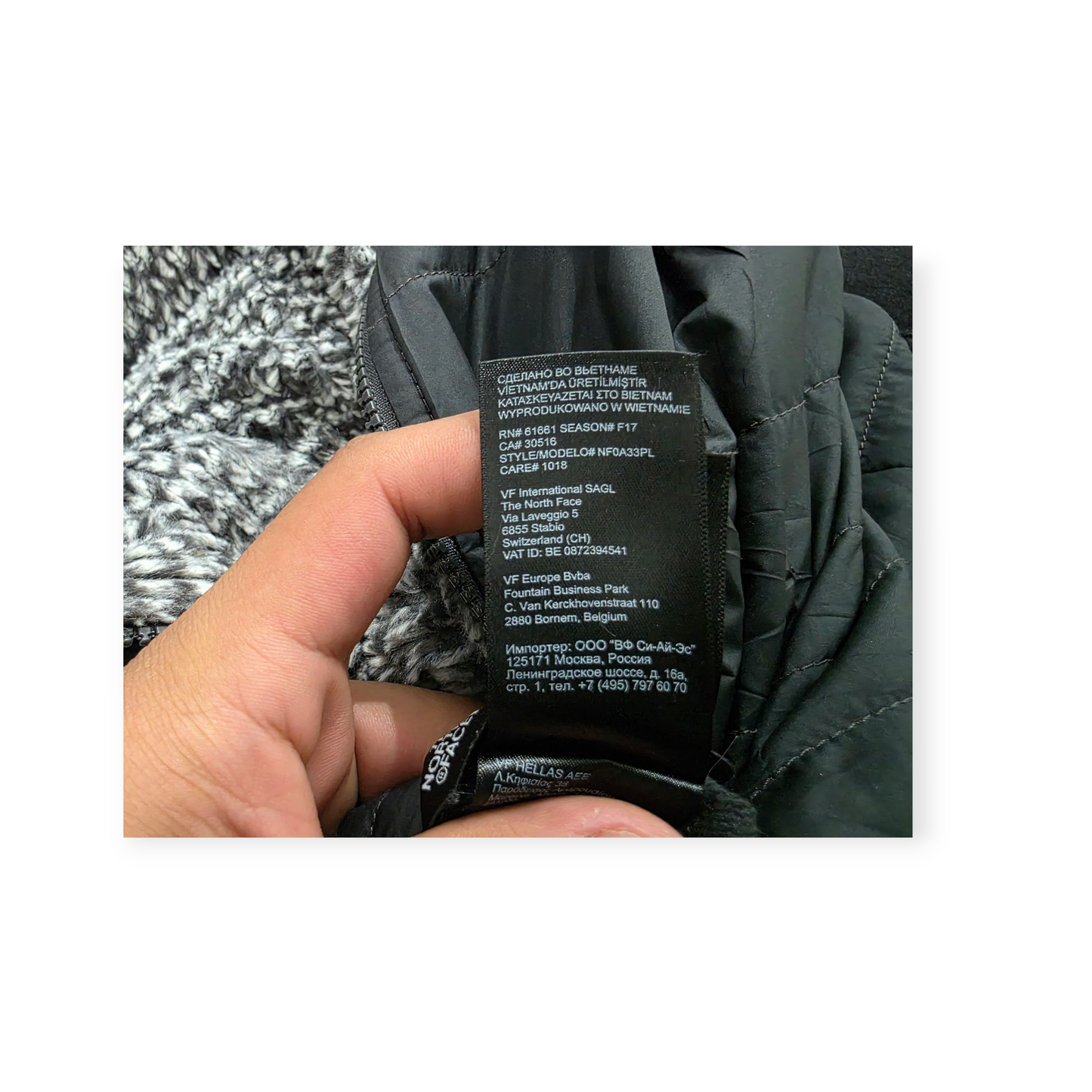 Chamarra Doble Vista The North Face Chico S Negra Con Gris