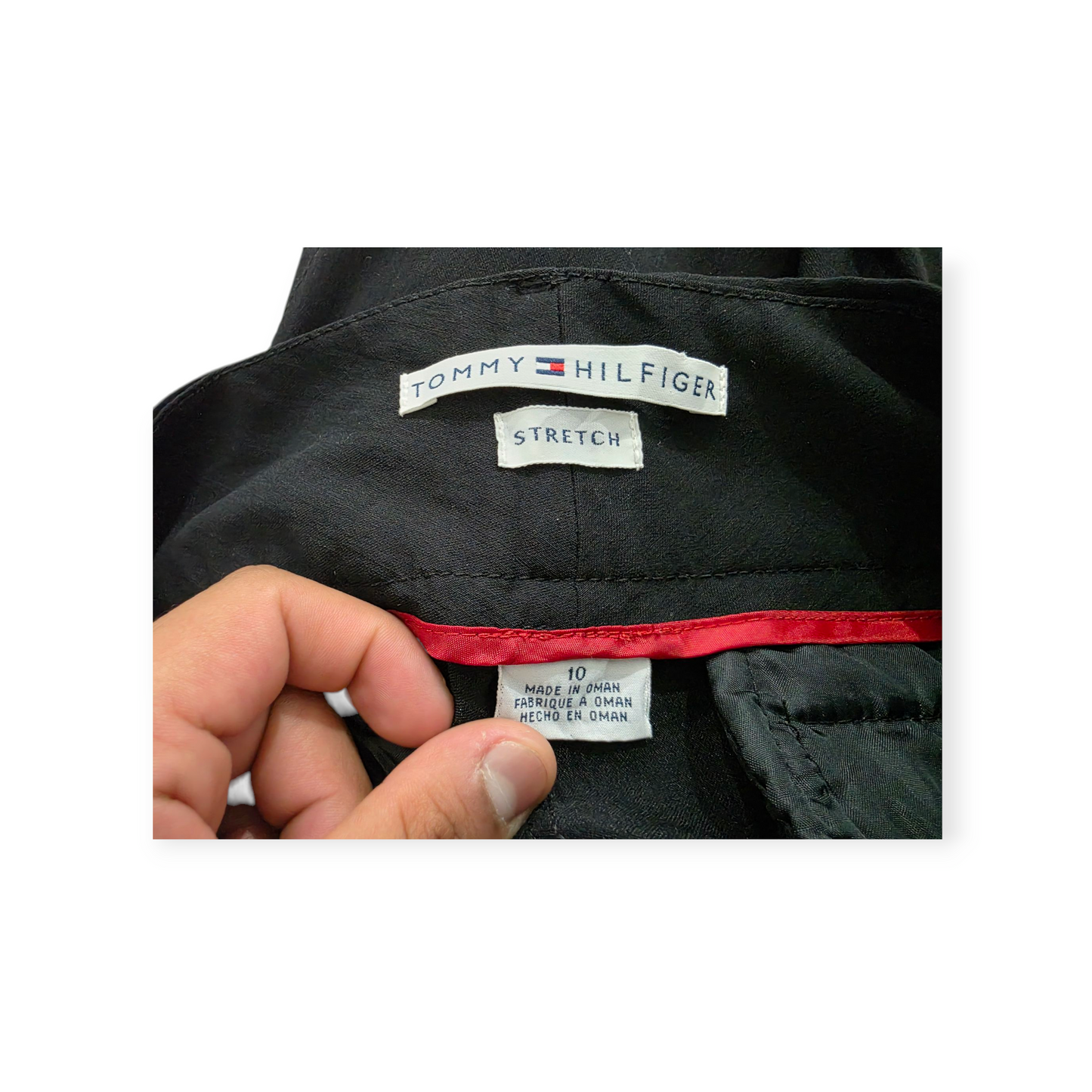 Pantalon Tommy Hilfiger De Vestir Talla 10 Color Negro
