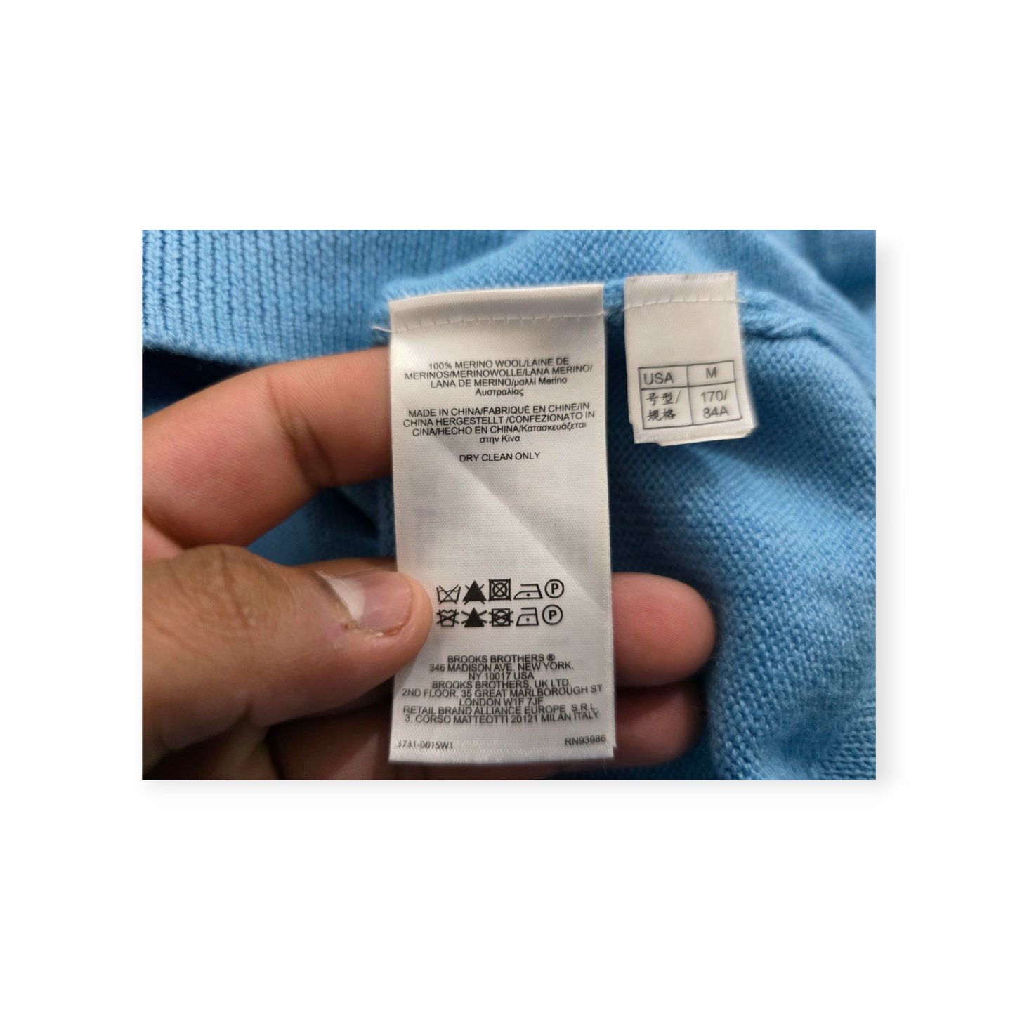 Sueter Brooks Brothers Mediana M Azul Celeste