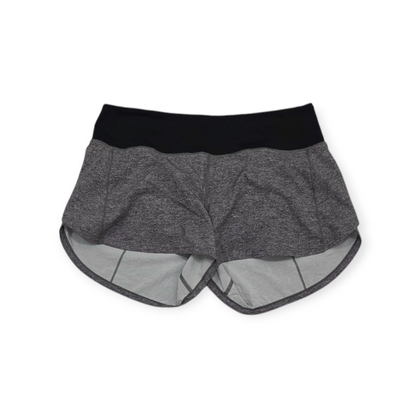 Short Lululemon Talla 8 Gris Jaspeado Con Negro