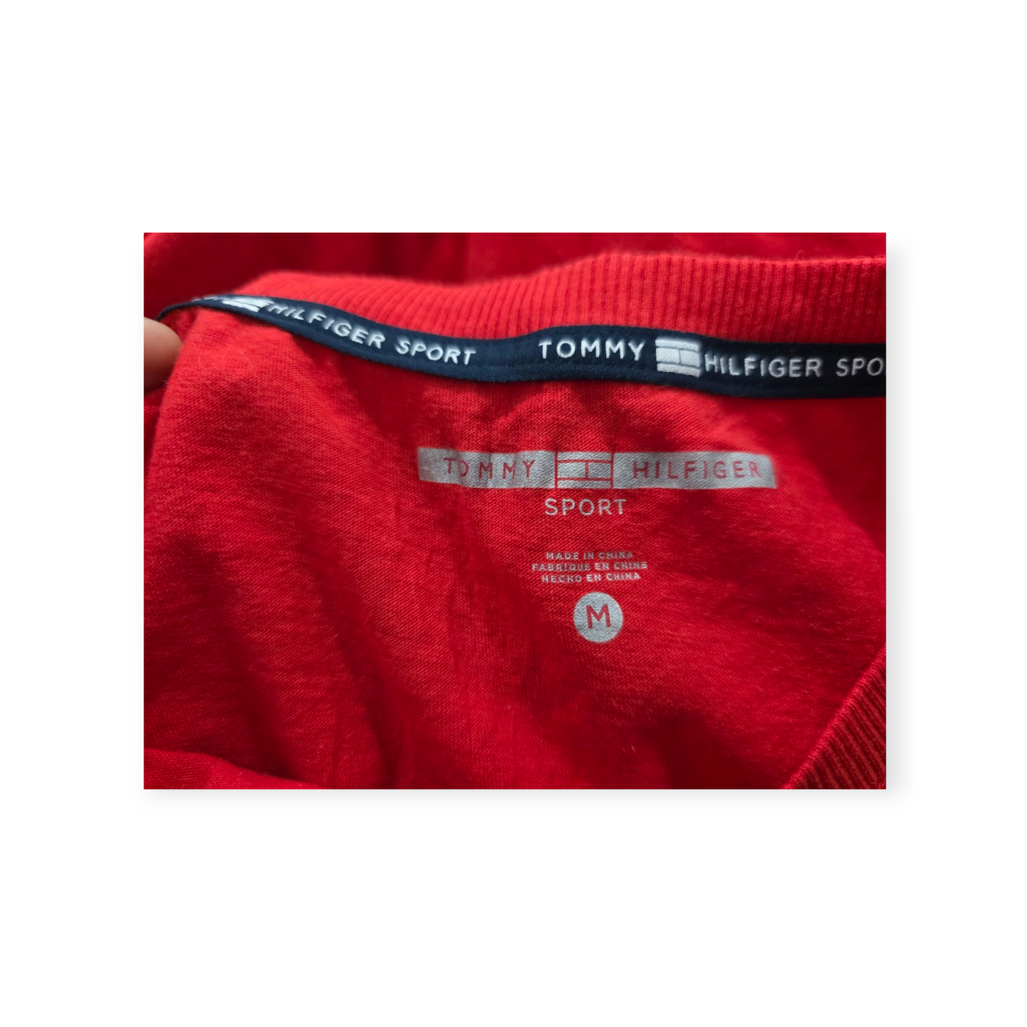 Playera Tommy Hilfiger Sport Mediana M Roja Manga Corta