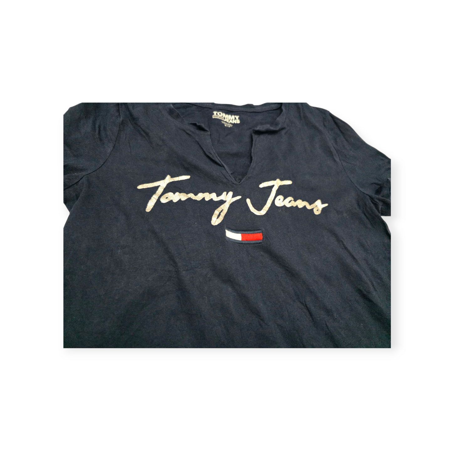 Playera Tommy Hilfiger Chico S Azul Marino Manga Corta
