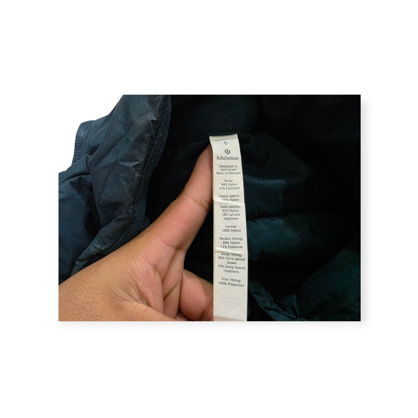Chaleco Lululemon Talla 6 Azul Petróleo