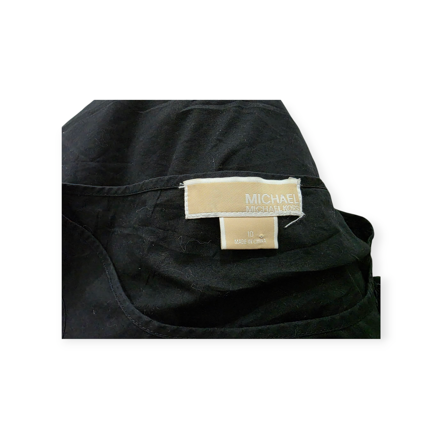 Blusa Michael Kors Talla 10 Color Negro Sin Mangas