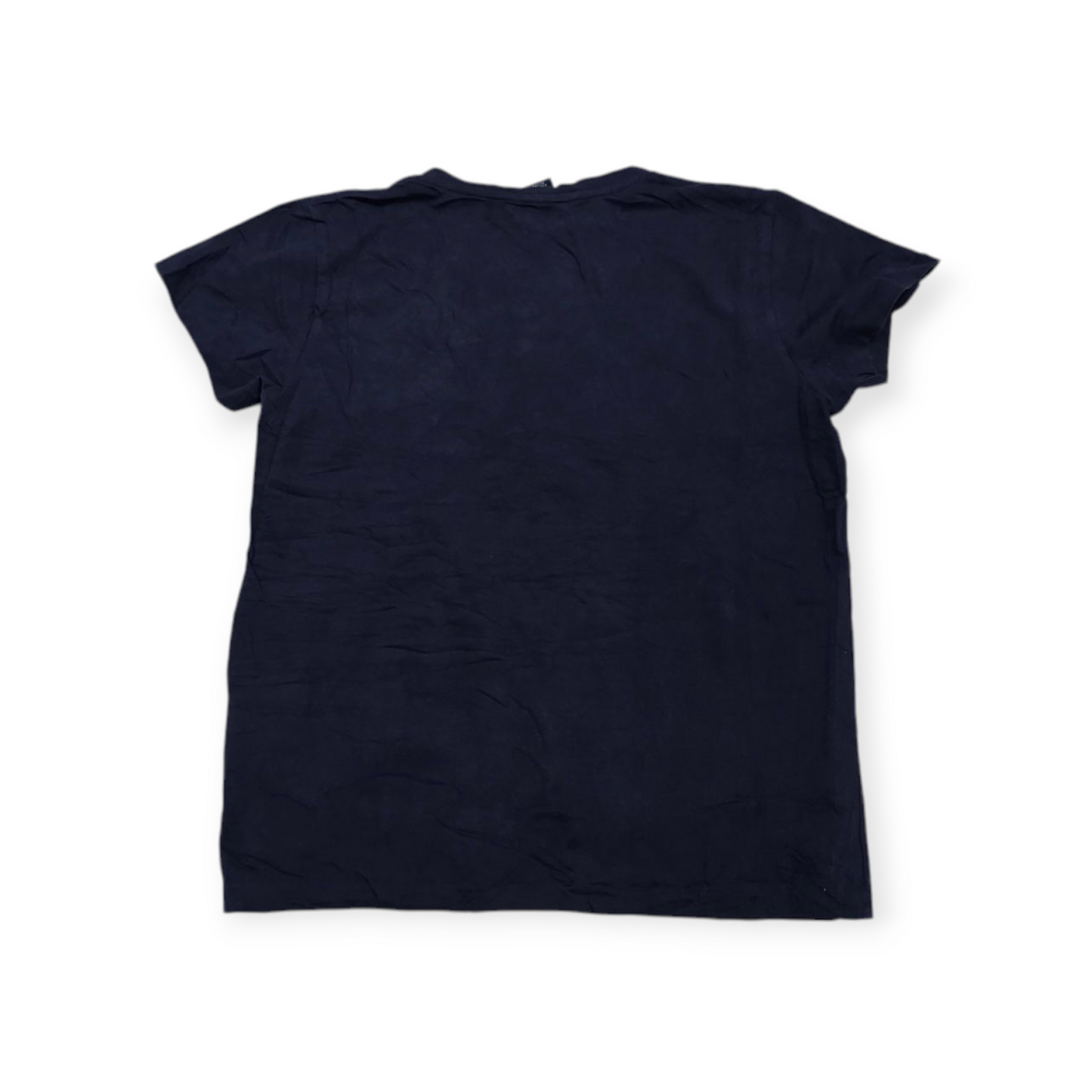 Playera Ralph Lauren Mediana M Azul Marino Pony Blanco