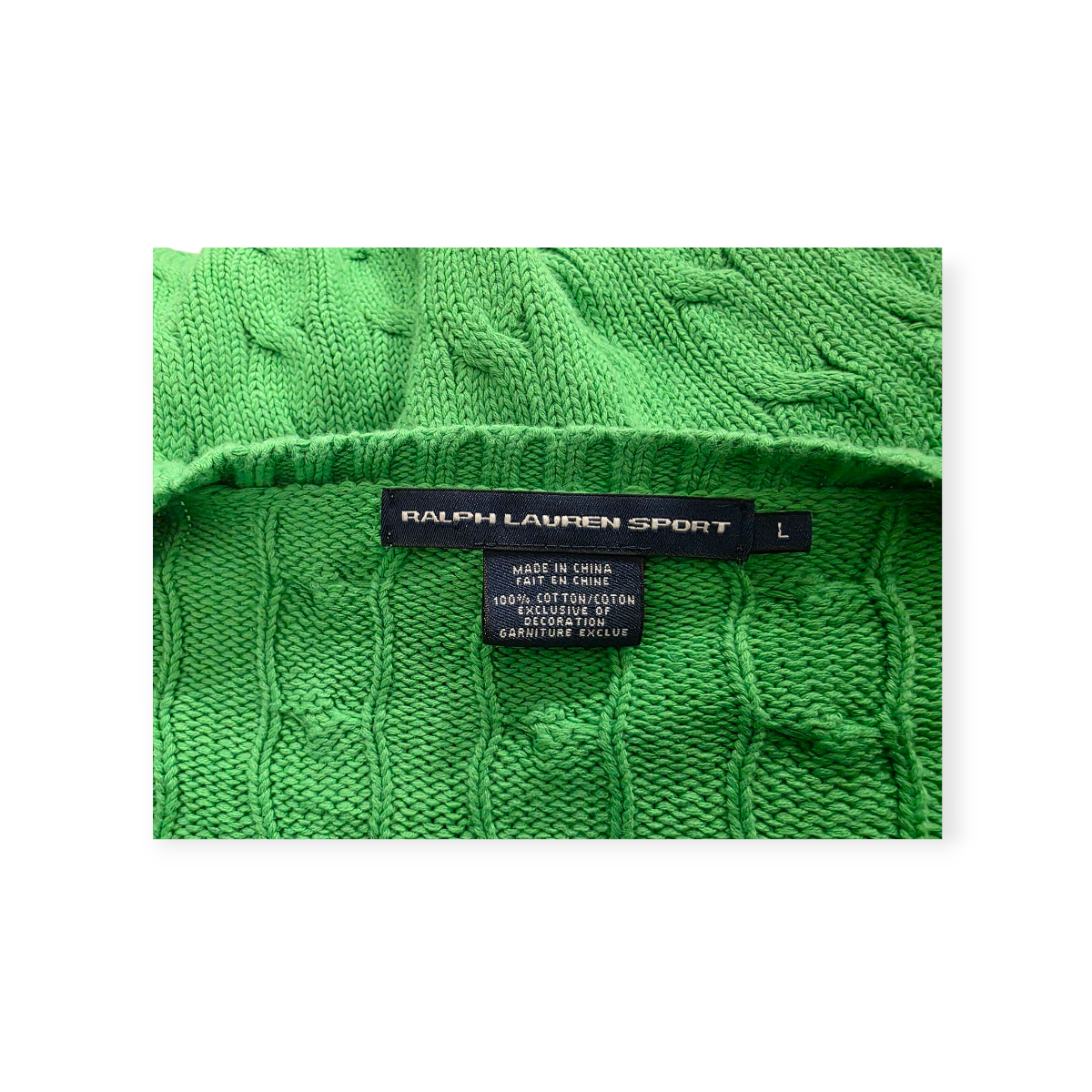 Sueter Ralph Lauren Sport Grande L Verde Con Pony Rosa