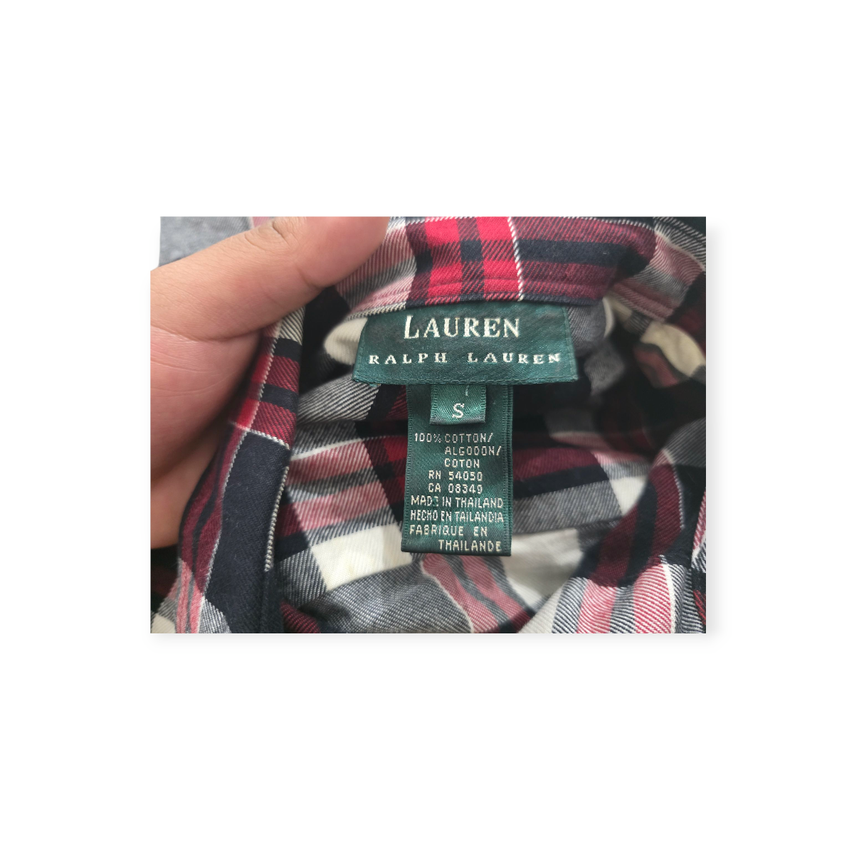 Camisa Mujer Ralph Lauren Chico S Negra Con Rojo
