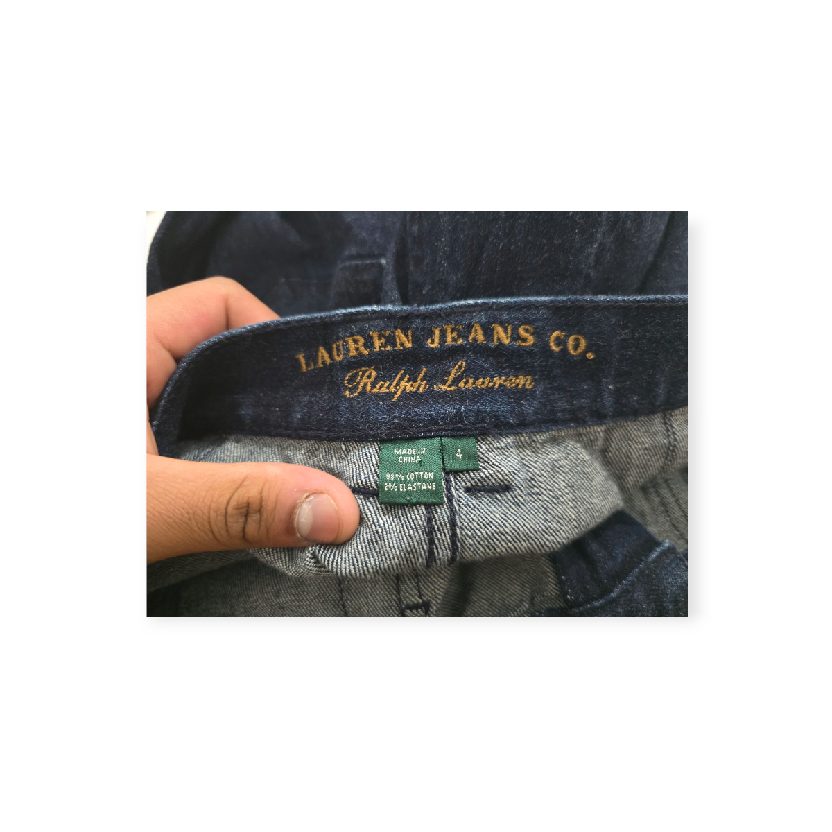 Pantalón Mujer Ralph Lauren De Mezclilla Talla 4 Azu