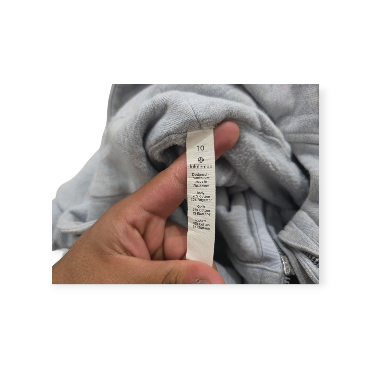 Sudadera Mujer Lululemon Talla 10 Gris Claro