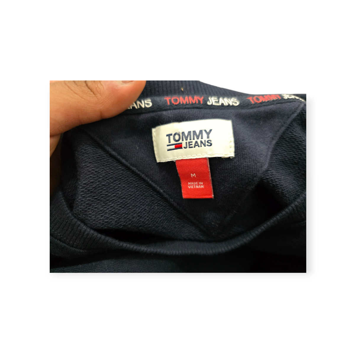 Sudadera Mujer Crop Top Azul Marino Tommy Hilfiger Mediana M