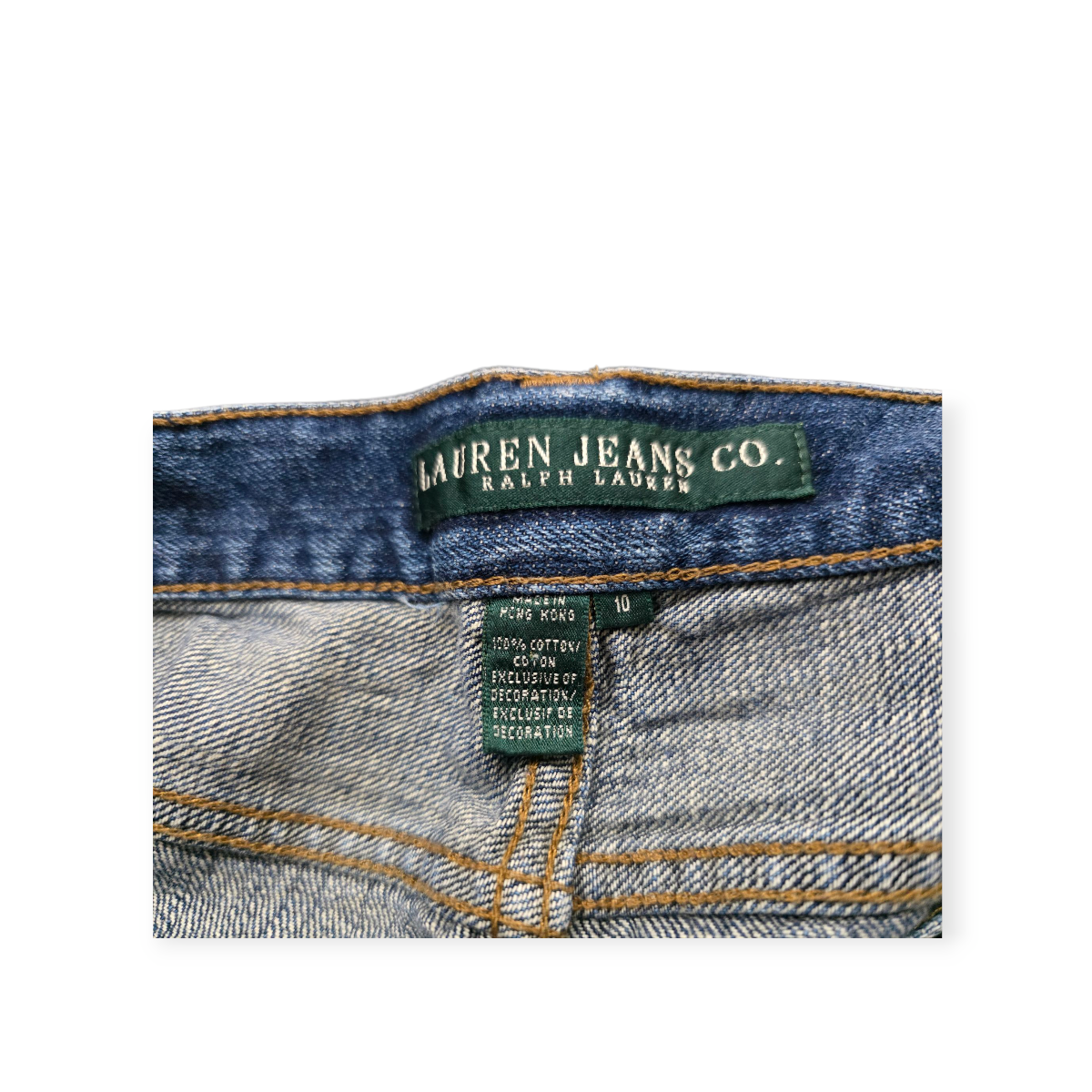 Pantalon Mujer Ralph Lauren De Mezclilla Talla 10 Azul