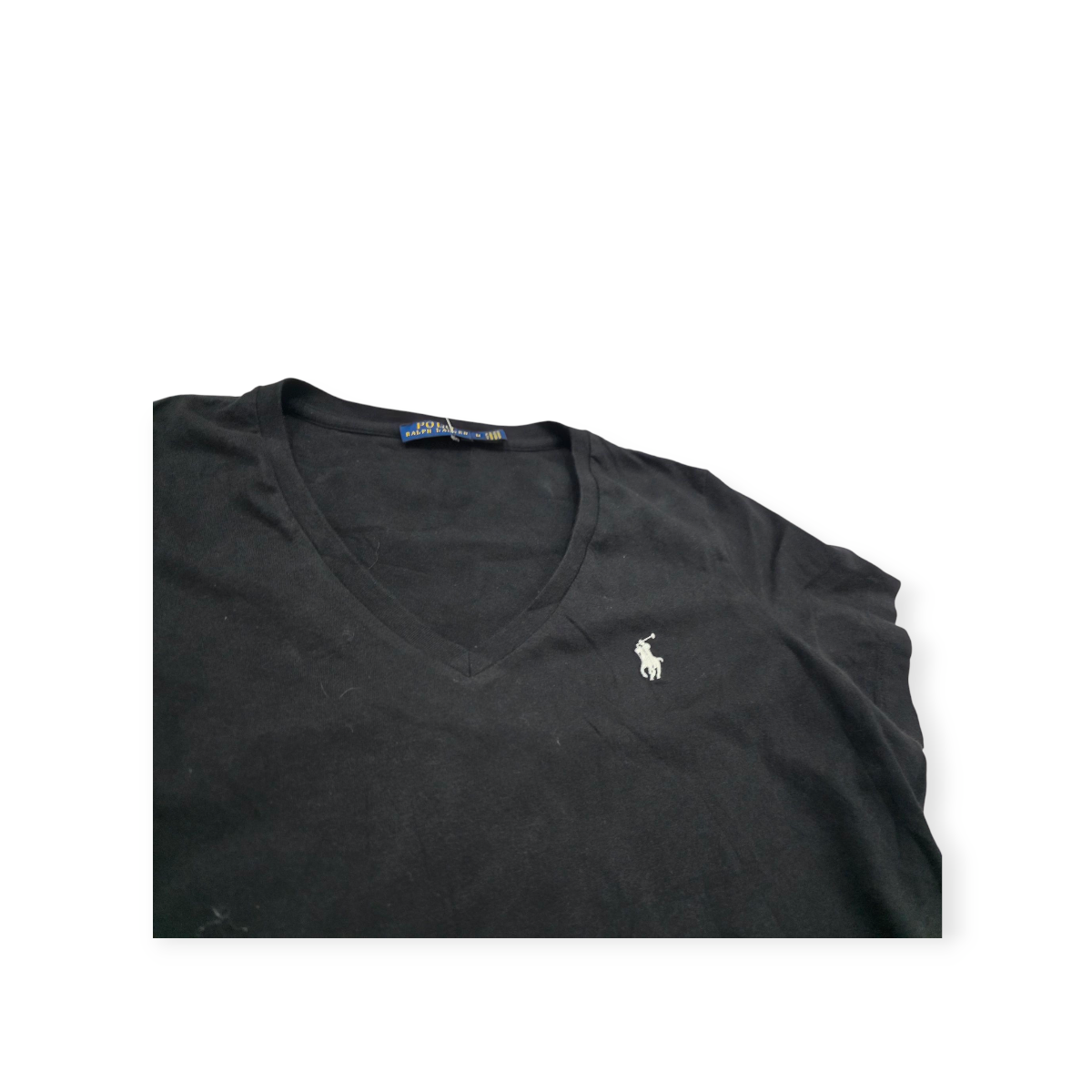 Playera Mujer Polo Ralph Lauren Mediana Negro C/pony Blanco