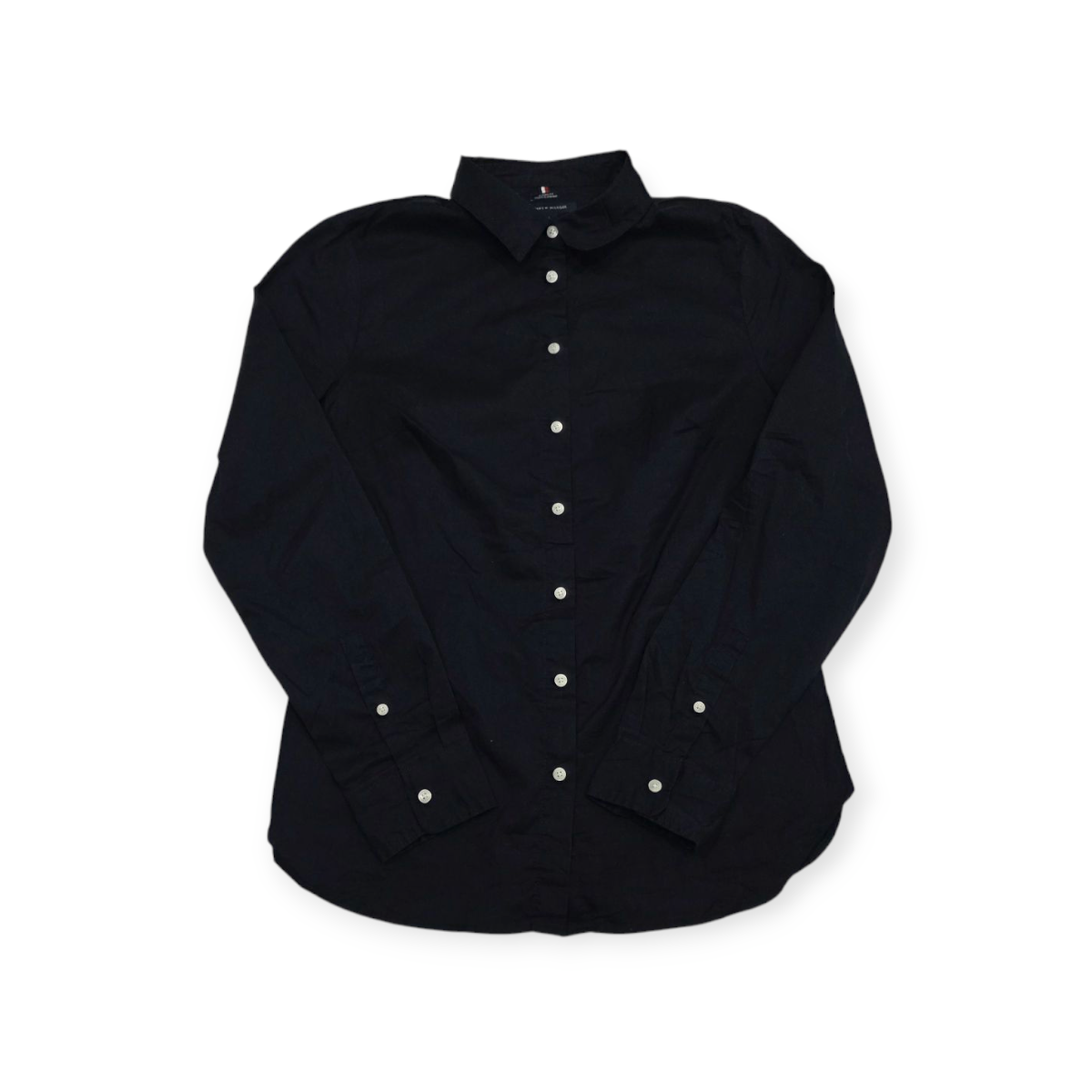 Camisa Mujer Tommy Hilfiger Talla 8 Azul Marino Classic Fit