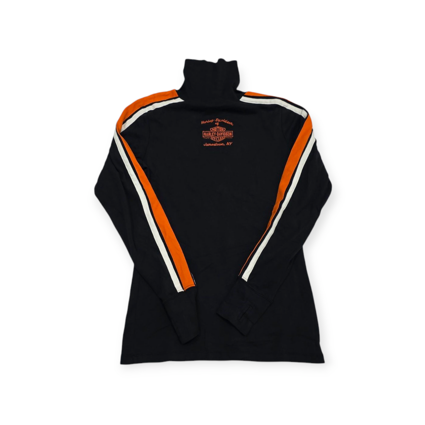 Playera Mujer Turtle Neck Harley Davidson Grande L Negra