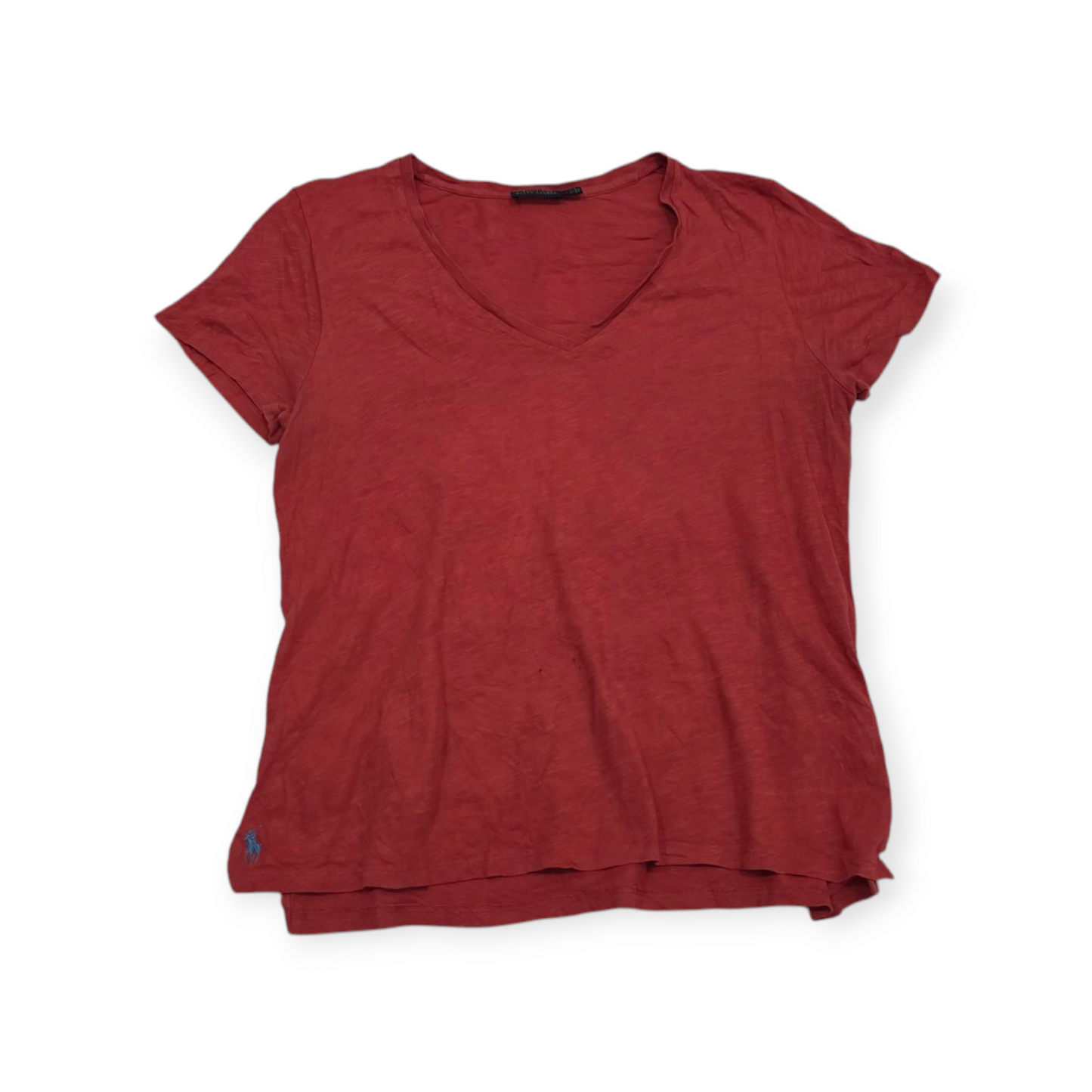 Playera Mujer Polo Ralph Lauren Grande L Color Coral Oscuro
