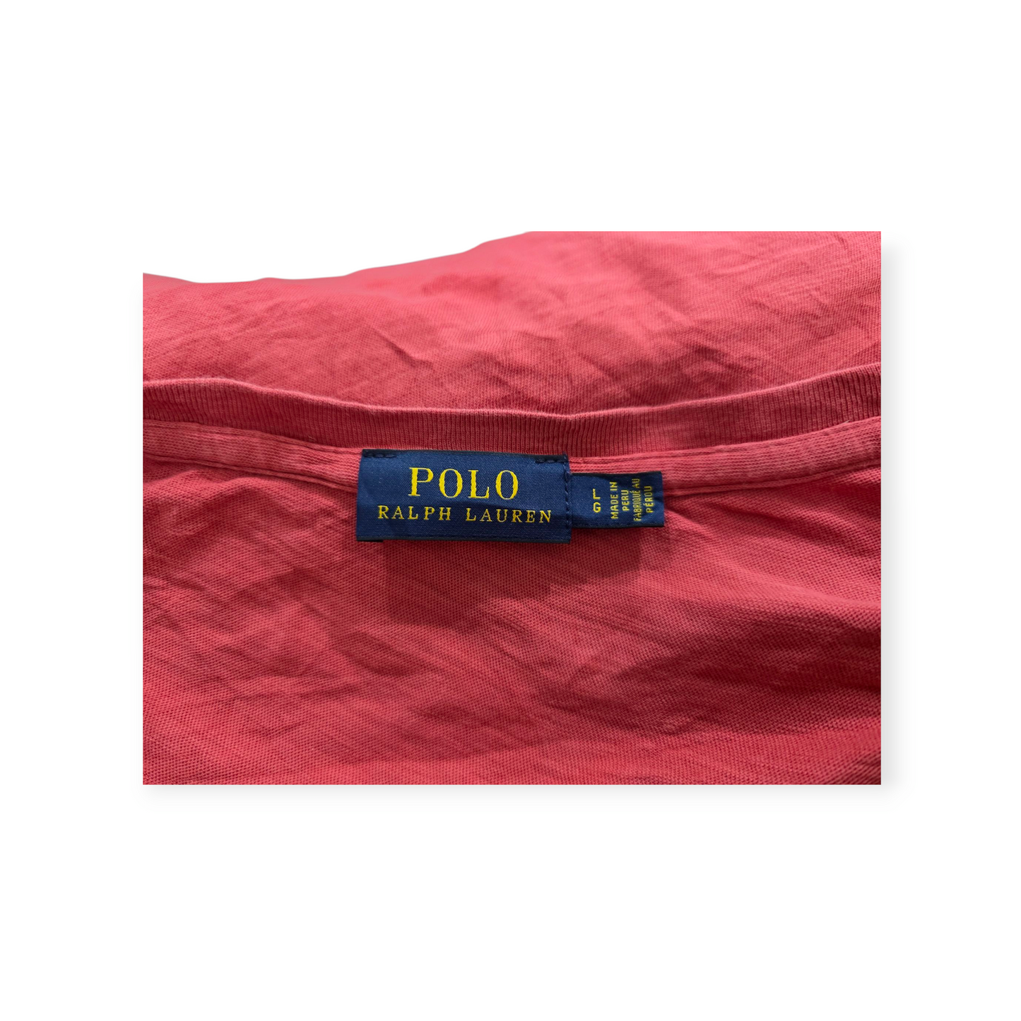 Playera Mujer Polo Ralph Lauren Grande L Color Coral Oscuro