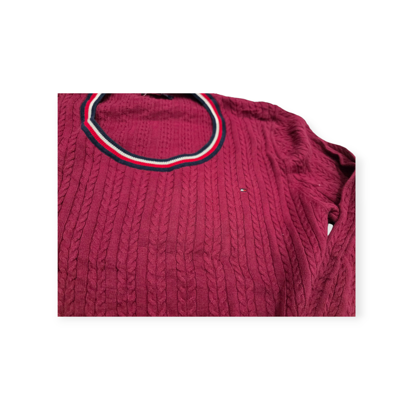 Suéter Mujer Tommy Hilfiger Grande L Color Vino
