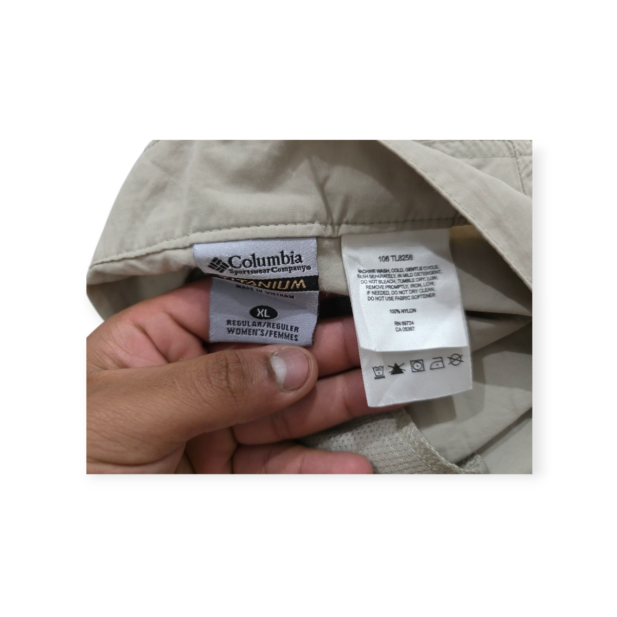 Pantalon Mujer Convertible Columbia Xgrande Xl Cafe Claro