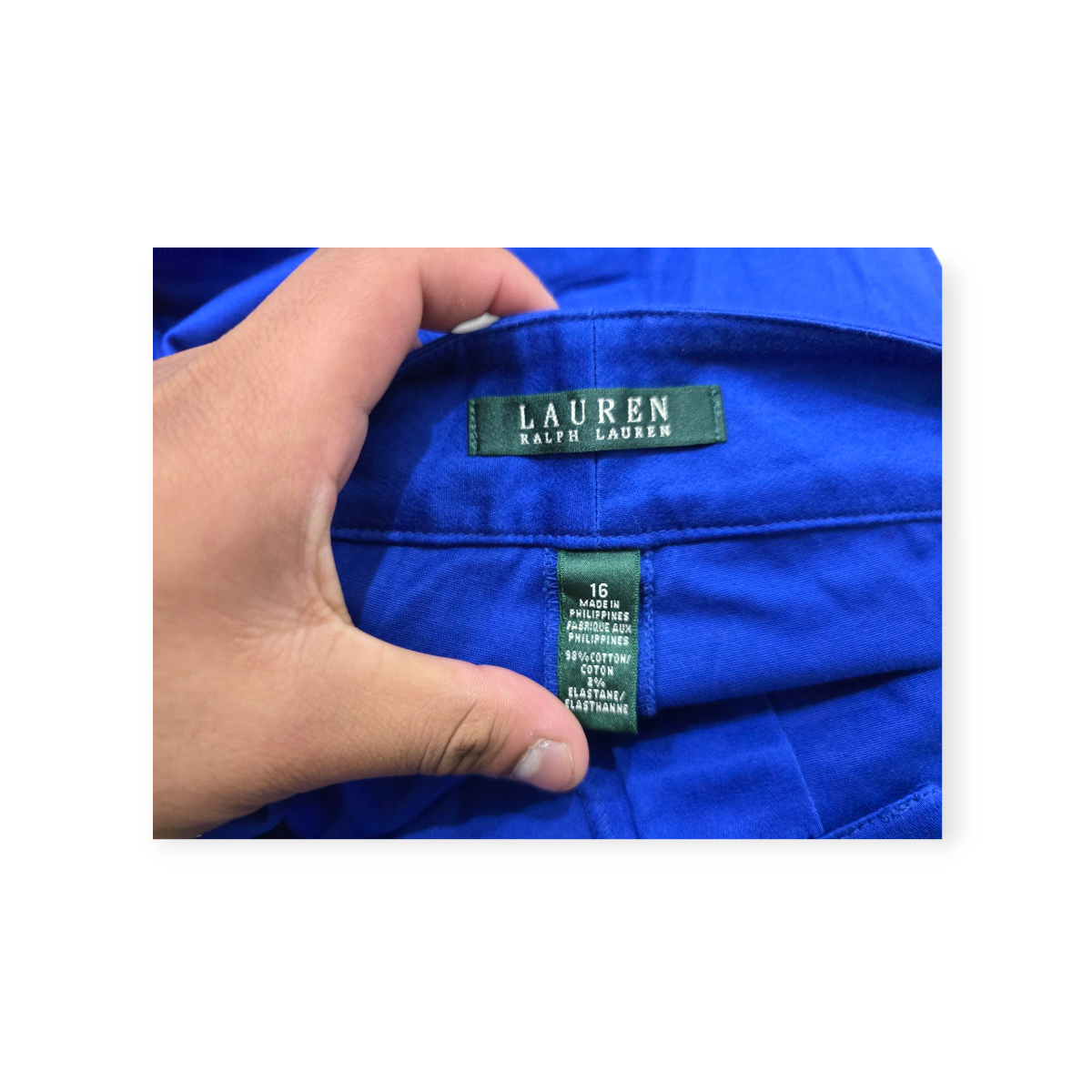 Pantalon Mujer Ralph Lauren Talla 16 Azul Eléctrico