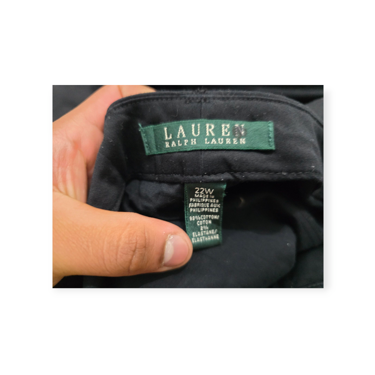Pantalón Mujer Ralph Lauren Talla 22 Negro De Vestir