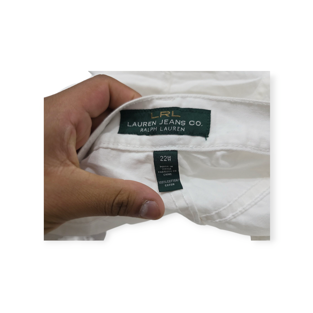 Pantalón Corto Mujer Ralph Lauren Talla 22 Blanco