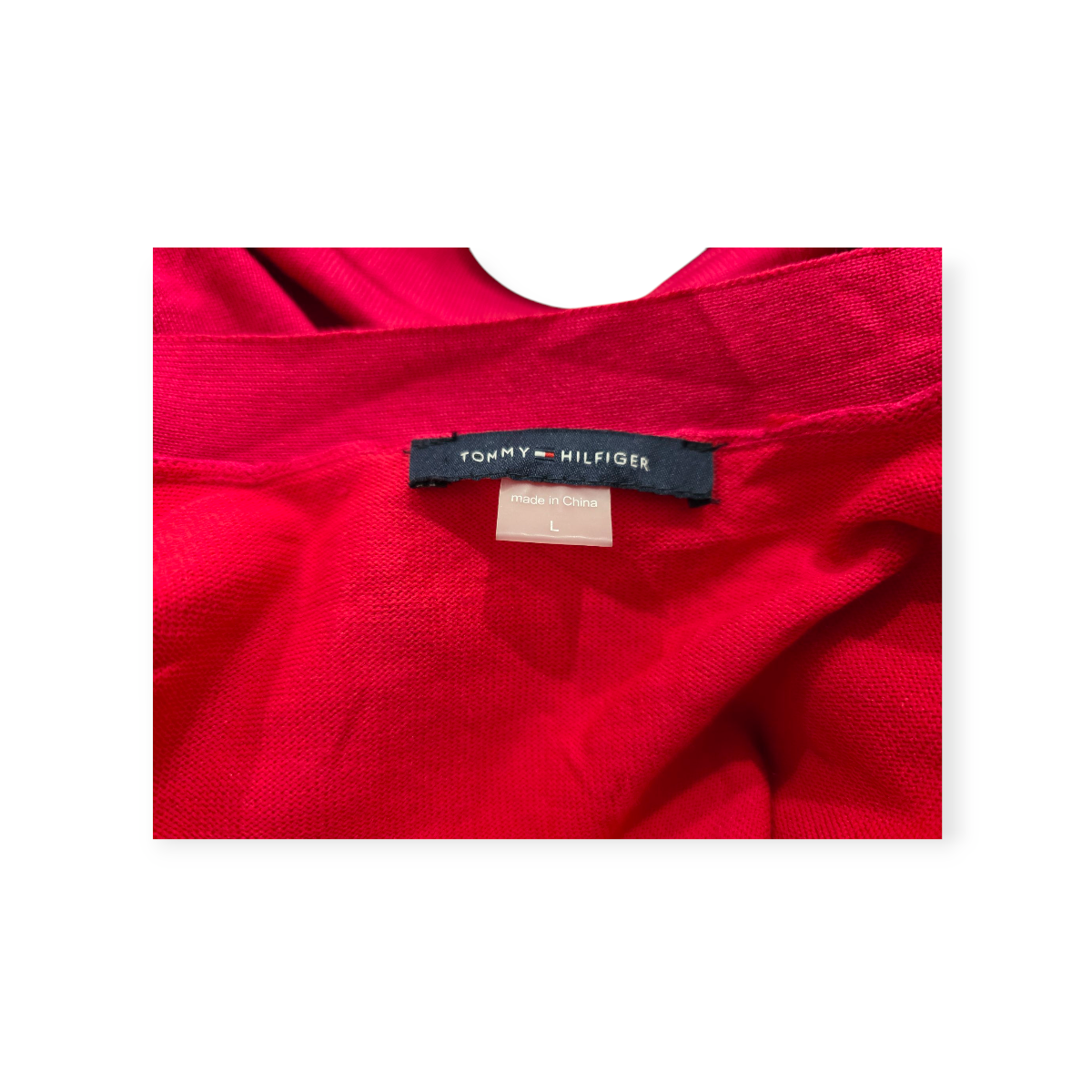 Cardigan Corto Tommy Hilfiger Grande L Color Rosa Oscuro