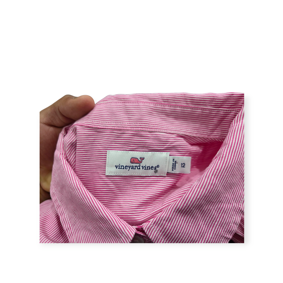 Blusa Vineyard Vines Mediana M Rayada Rosa Con Blanco