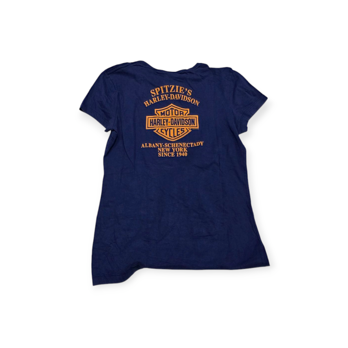 Playera Mujer Harley Davidson Talla 8 Azul Manga Corta