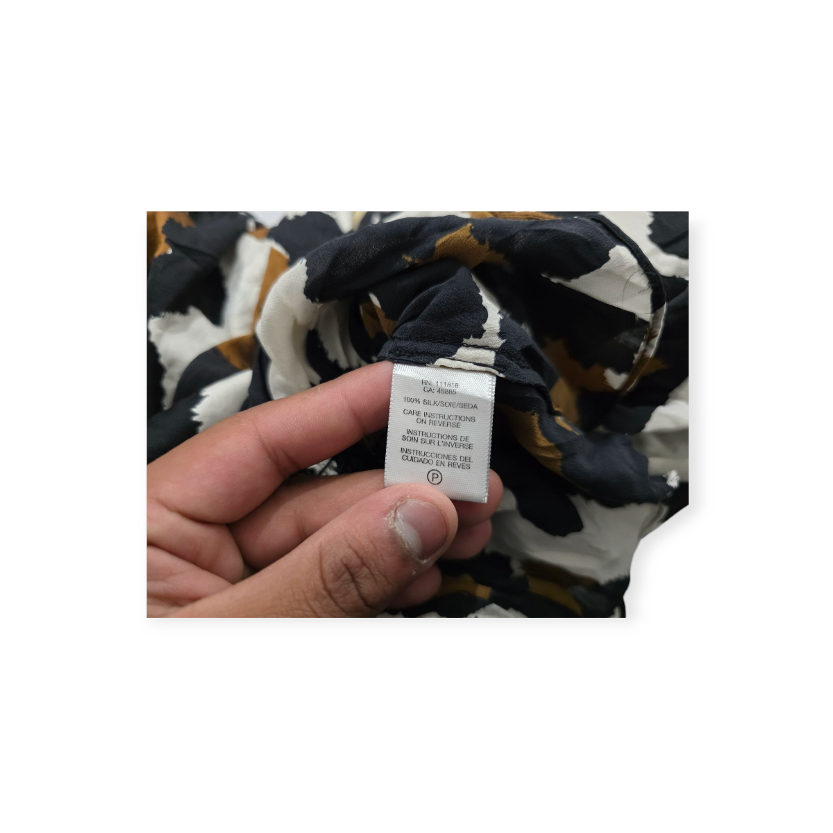 Blusa Michael Kors Animal Print Mediana M Manga Larga
