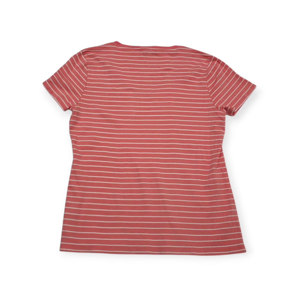 Playera Tommy Hilfiger Grande L Rosa Rayada Manga Corta
