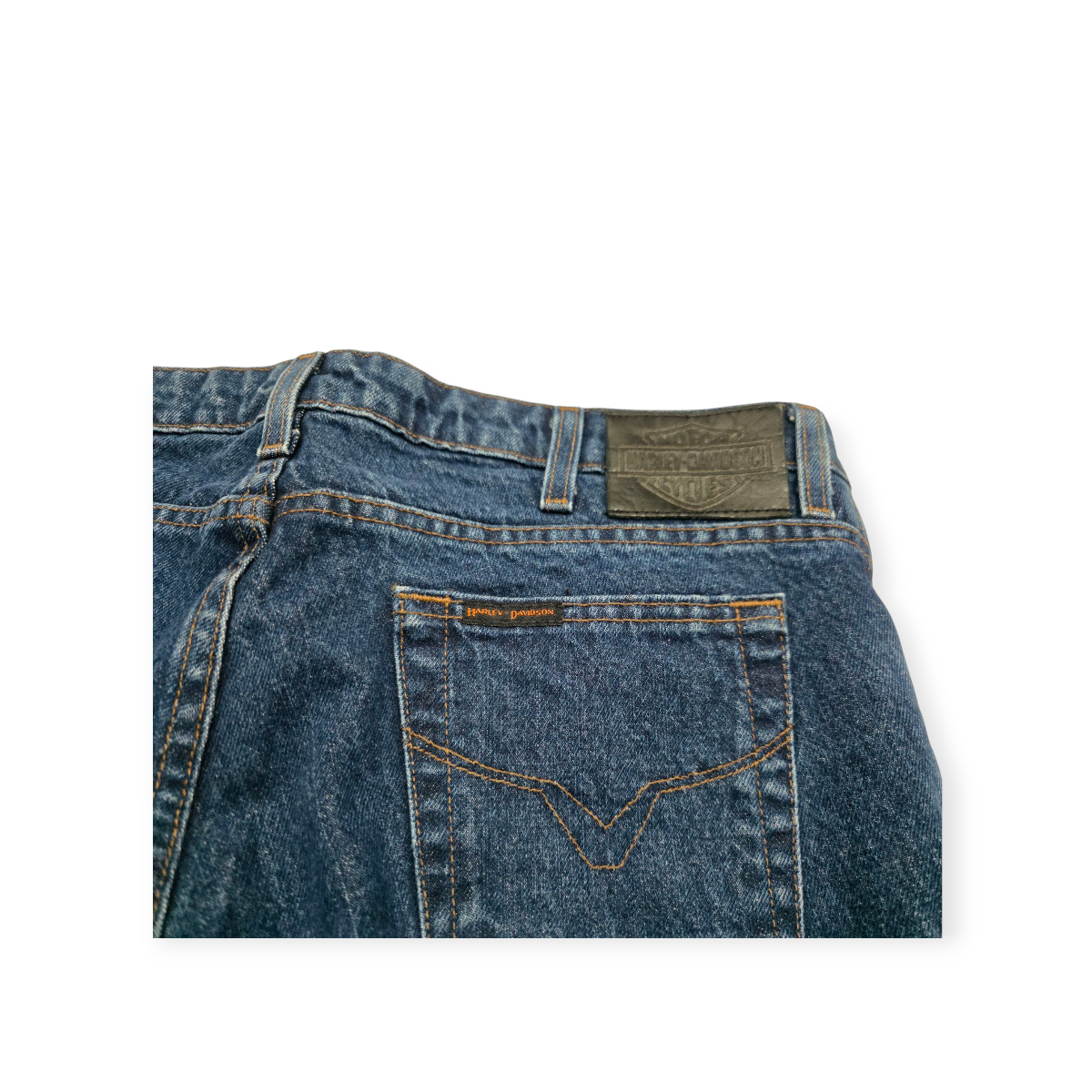 Pantalon Harley Davidson Talla 14 Regular De Mezclilla Azu