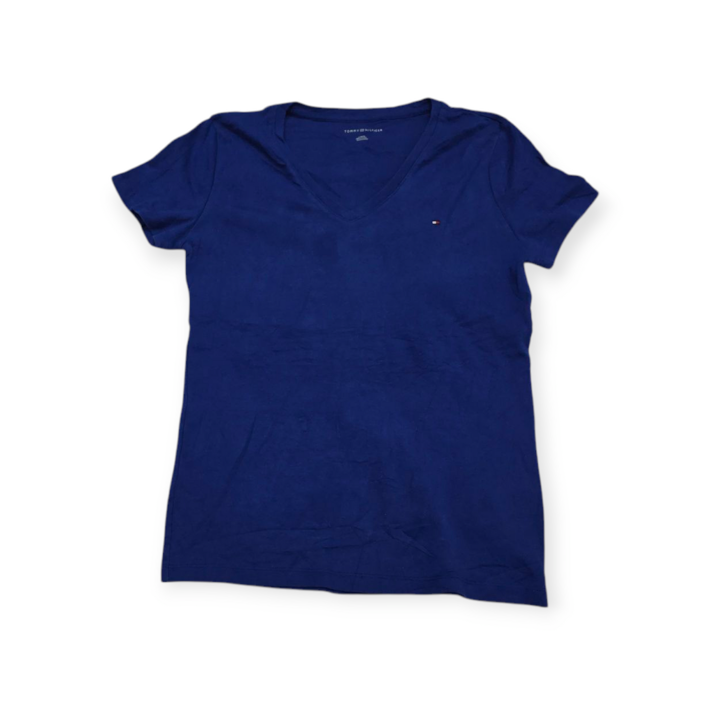 Playera Tommy Hilfiger Grande L Azul Manga Corta
